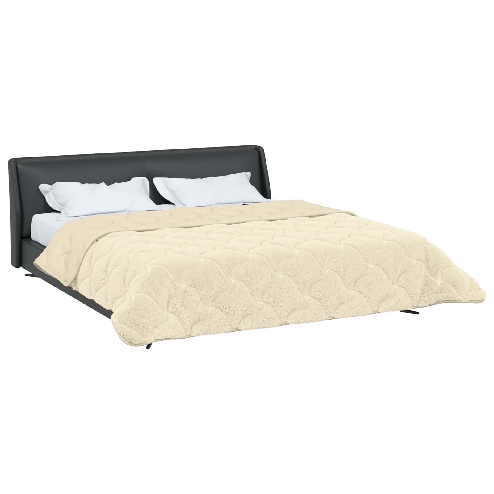 Ljetni pokrivač Krema 200 x 220 cm Mikrofibra i teddy flis