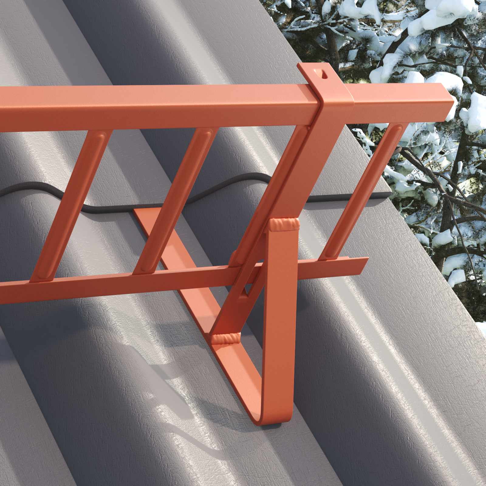 Podrška za zaštitu od snijega 12 pcs Crvena 29,5 x 3 x 34,5 cm