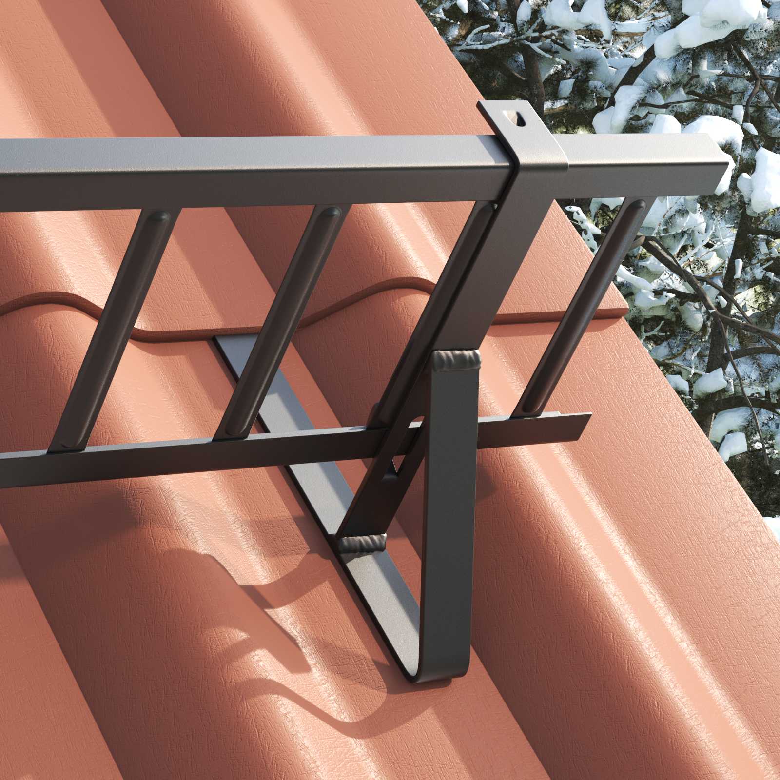 Podrška za zaštitu od snijega 12 pcs Crna 29,5 x 3 x 34,5 cm