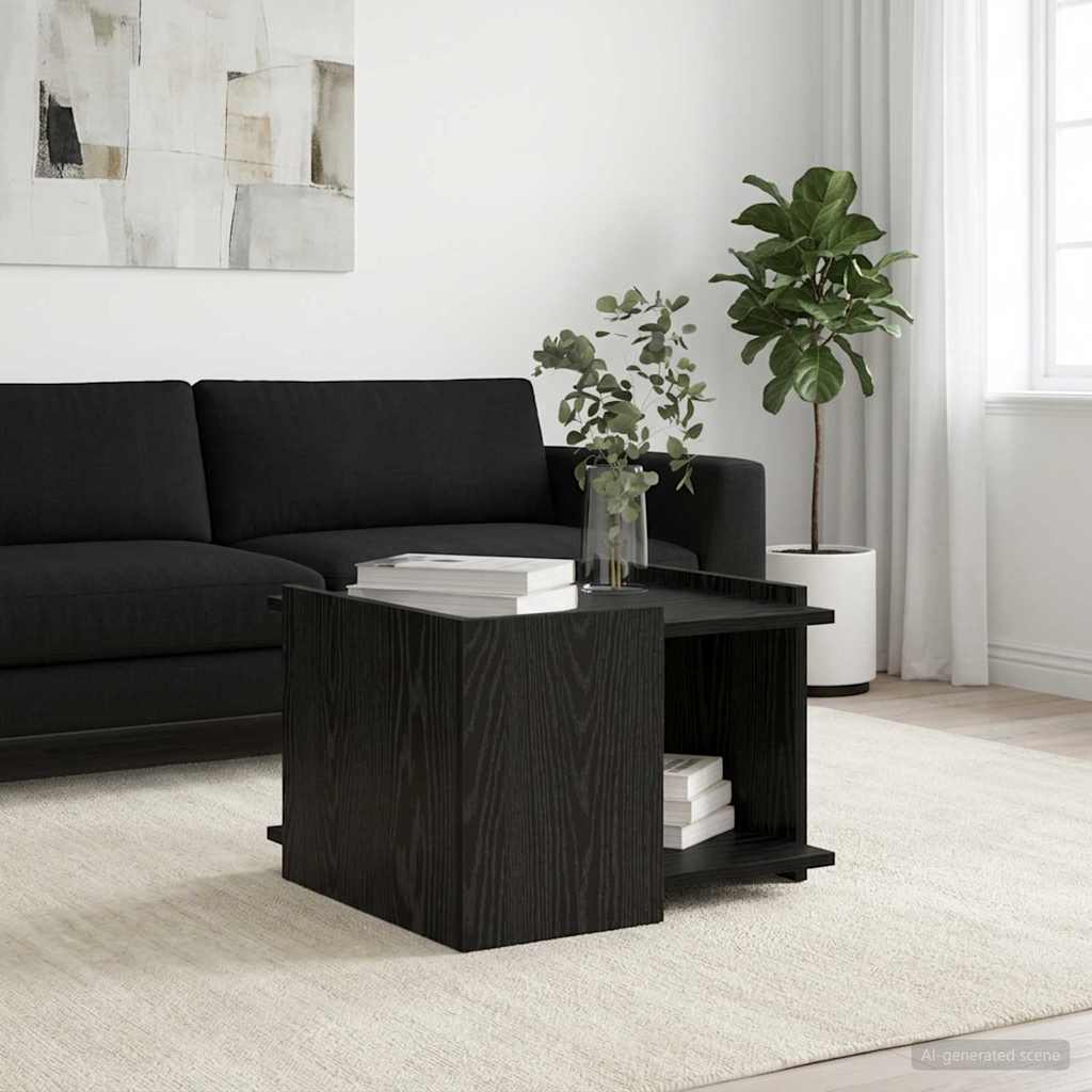 Kava Stol Crni hrast 50,5 x 50 x 33 cm Konstruirano drvo