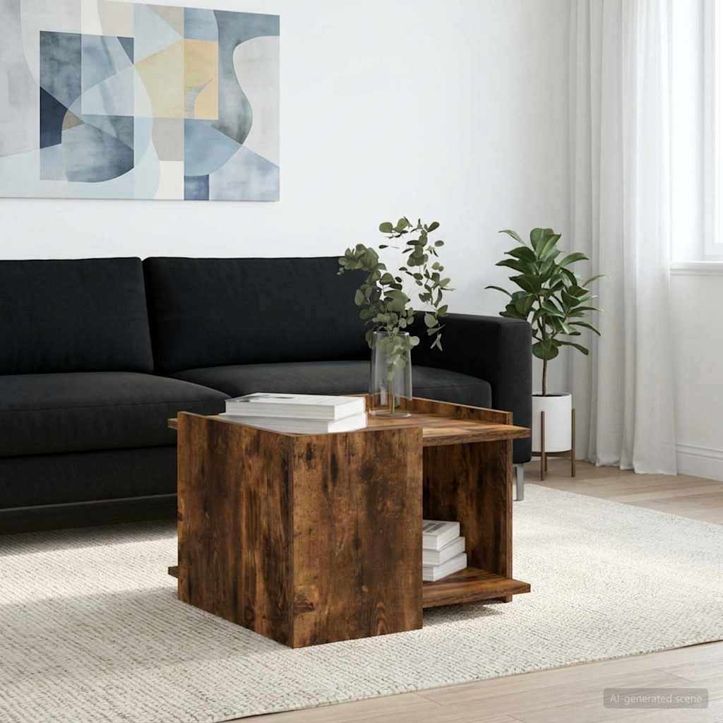 Kava Stol Dimljeni hrast 50,5 x 50 x 33 cm Konstruirano drvo