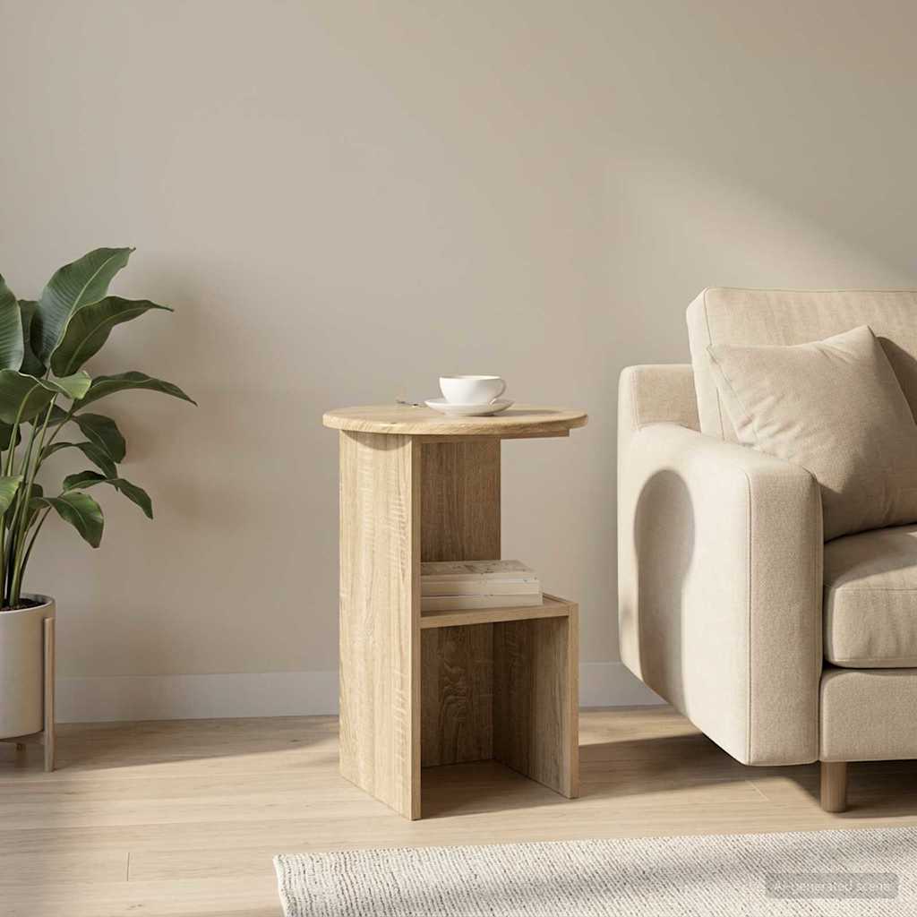 Bocni stol Hrast sonoma Ø 39,5 x 55 cm Konstruirano drvo