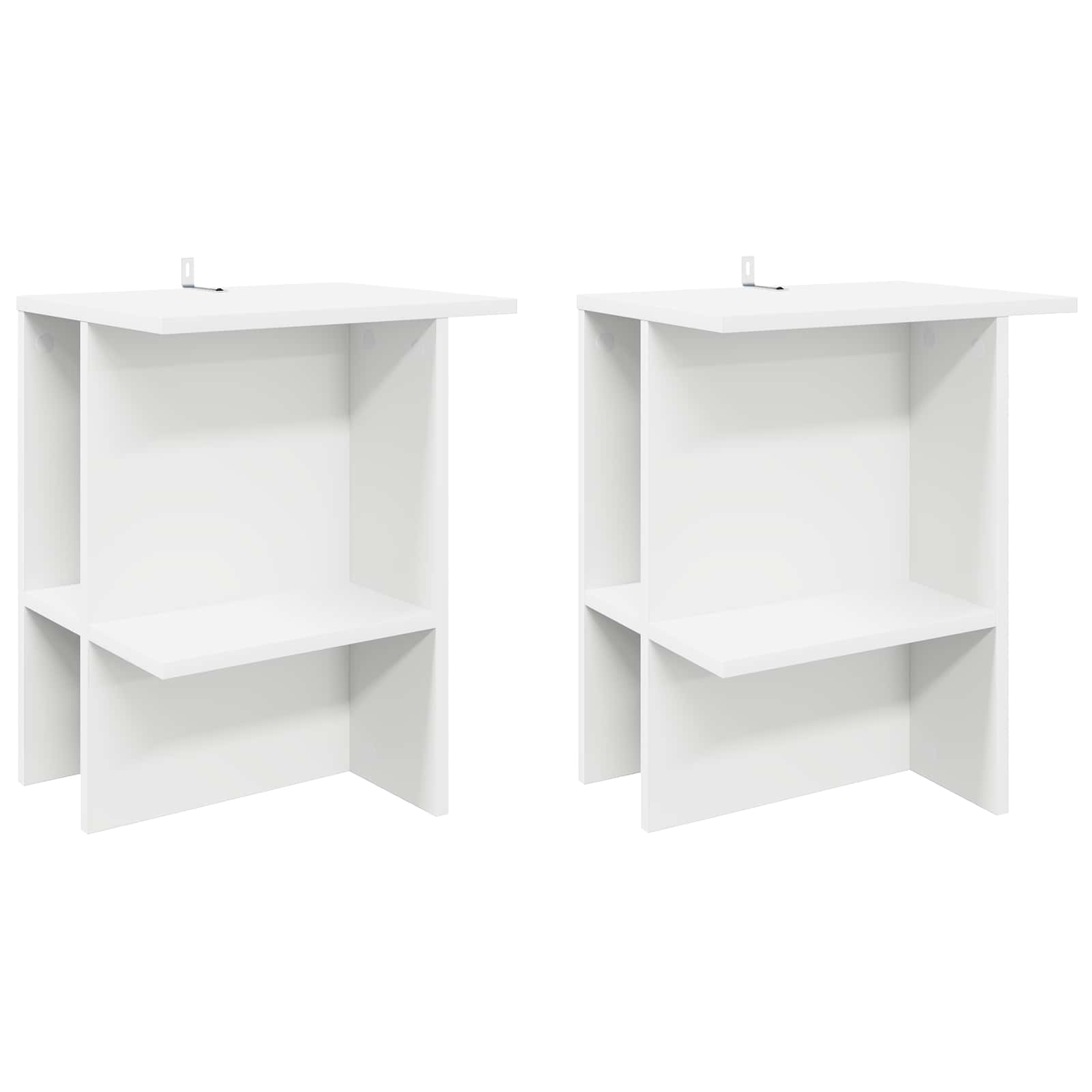 Kava Stol 2 pcs Bijela 40 x 30 x 49 cm Konstruirano drvo
