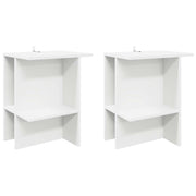 Kava Stol 2 pcs Bijela 40 x 30 x 49 cm Konstruirano drvo