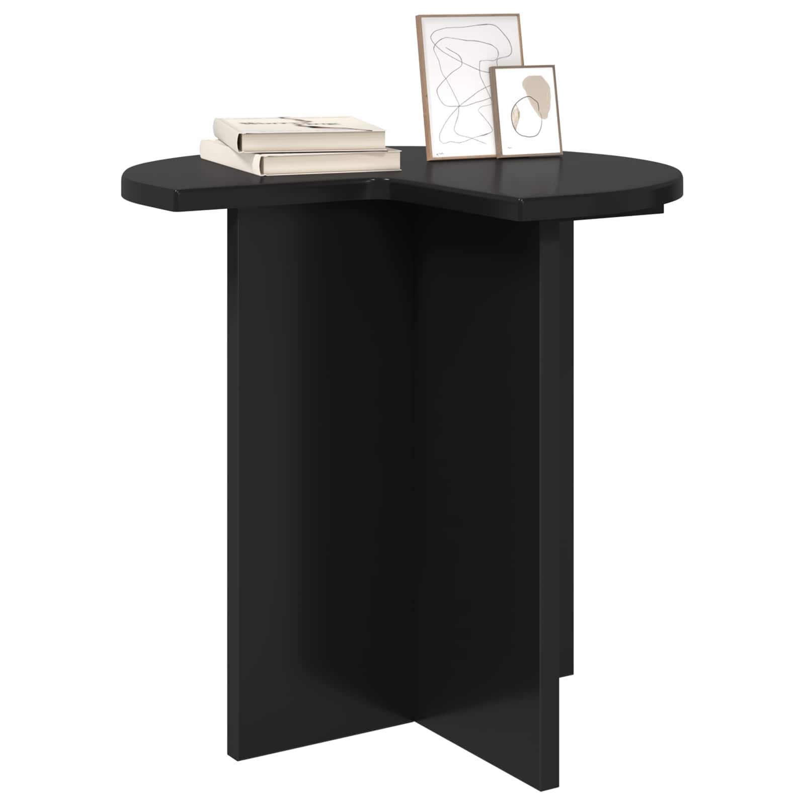 Bocni stol 2 pcs Crni hrast Ø 39 x 38 cm Konstruirano drvo