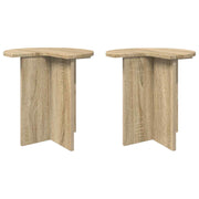Bocni stol 2 pcs Hrast sonoma Ø 39 x 38 cm Konstruirano drvo