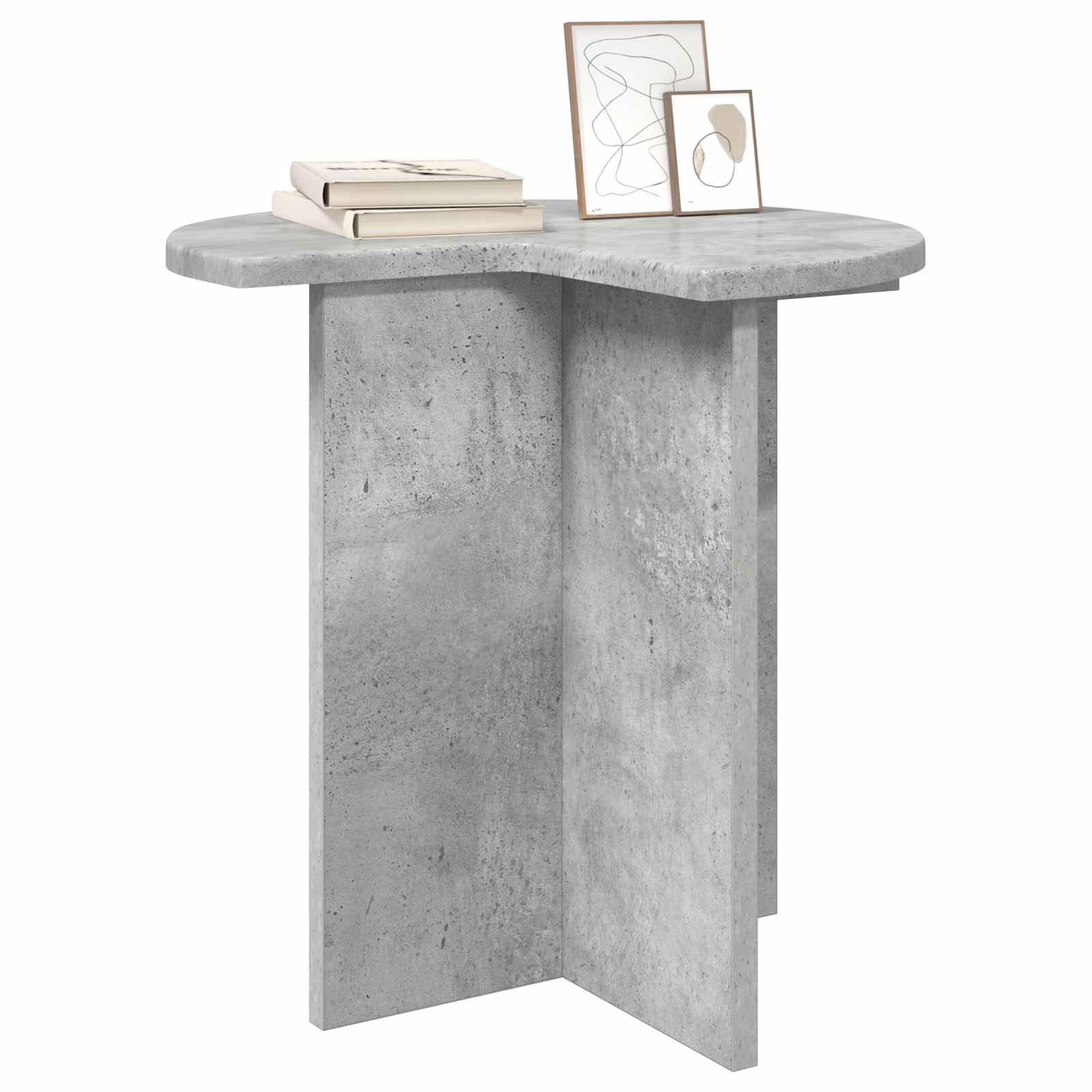Bocni stol 2 pcs Betonska siva Ø 39 x 38 cm Konstruirano drvo