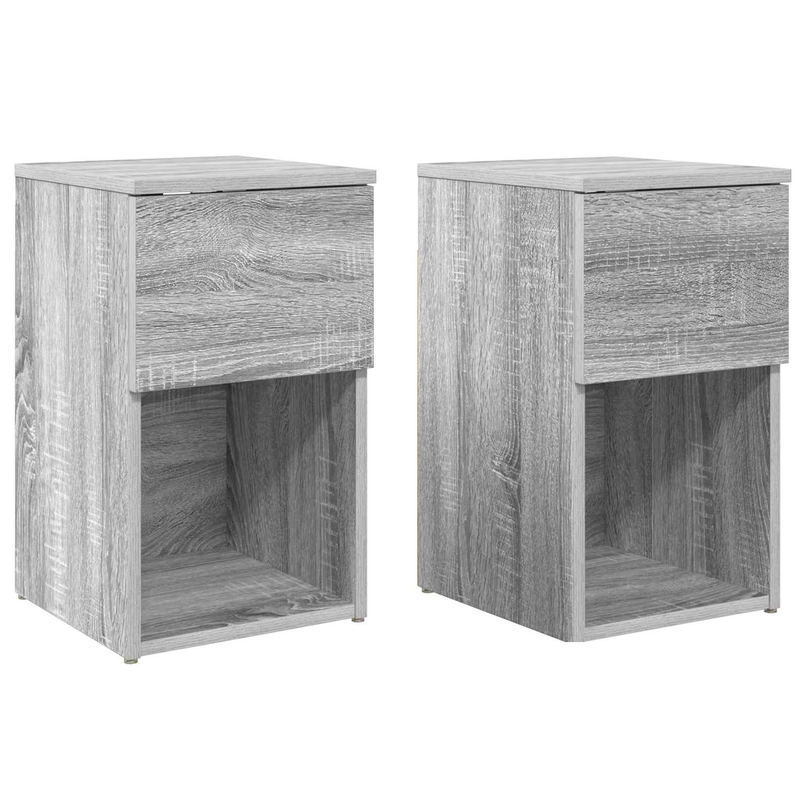 Ormarić za krevet 2 pcs Siva sonoma 29 x 31,5 x 49 cm
