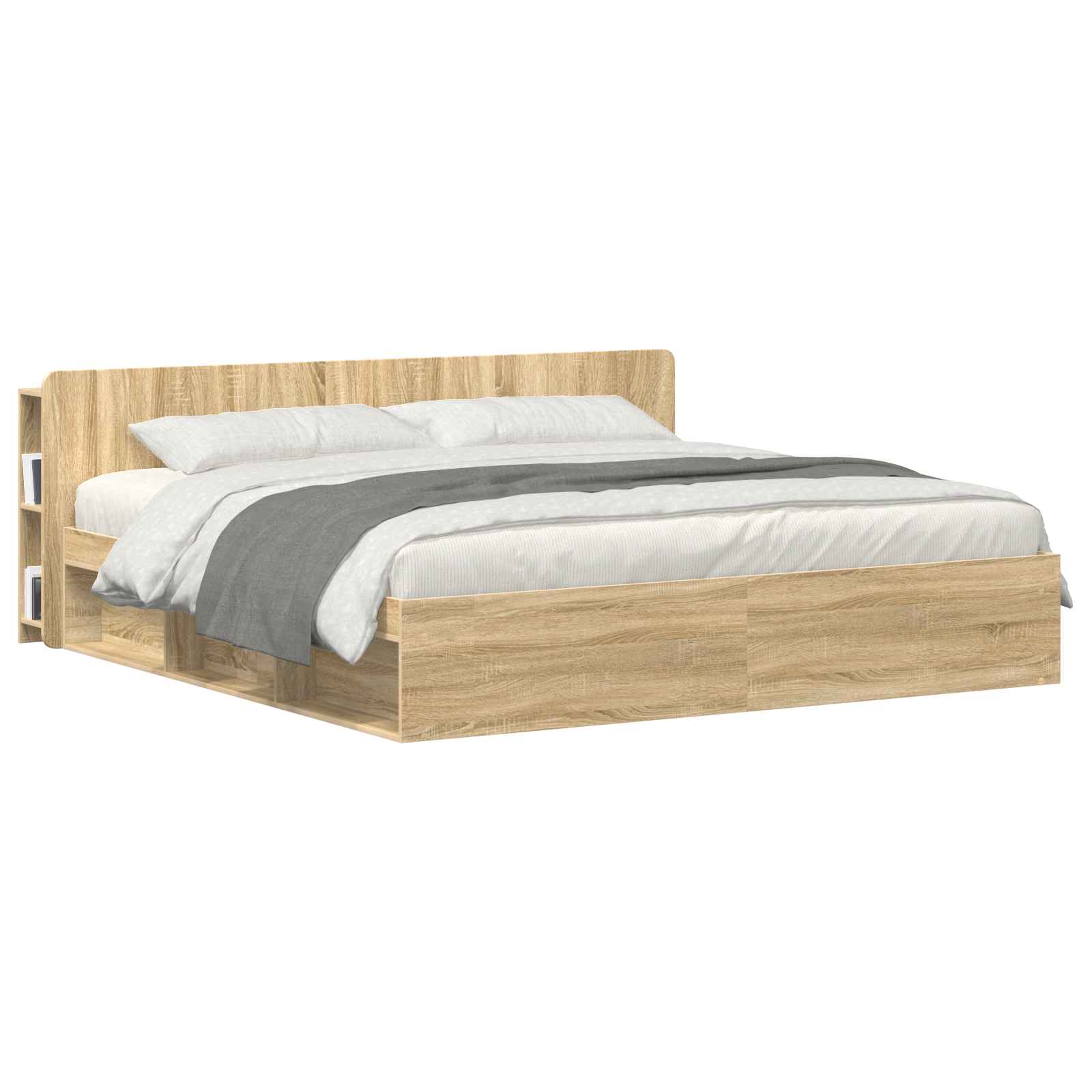 Glava kreveta s ormarićem Hrast sonoma Konstruirano drvo