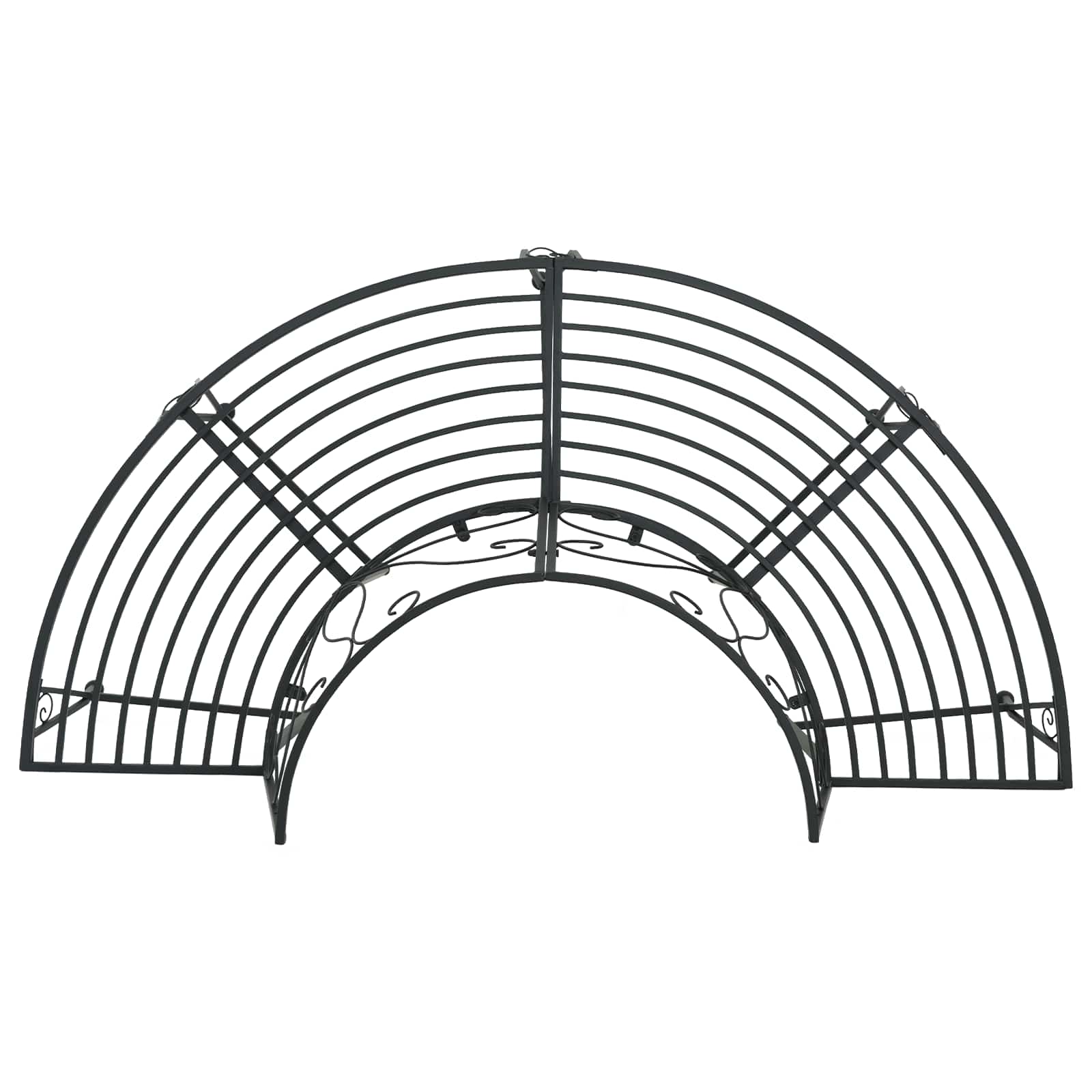 Klupa pod drvetom 4-Broj sjedala 160 x 80 x 89 cm Čelik Crna