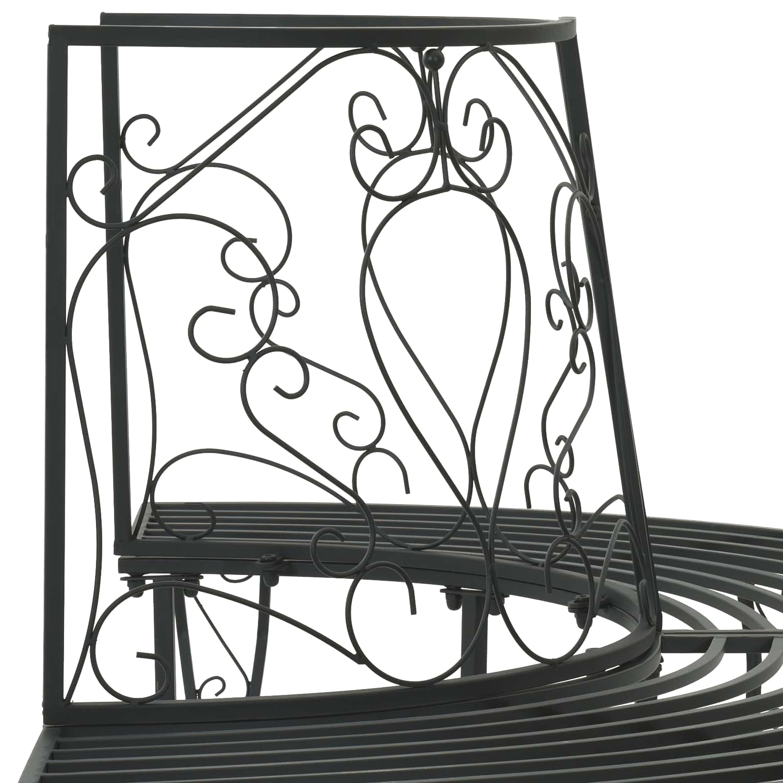 Klupa pod drvetom 4-Broj sjedala 160 x 80 x 89 cm Čelik Crna