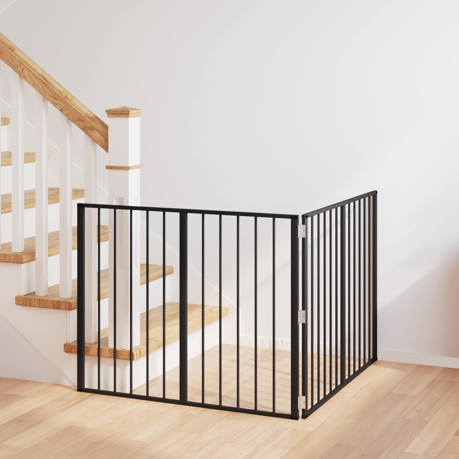 Vrata za pse 2 pcs Crna 100 x 80 cm Cinkani čelik