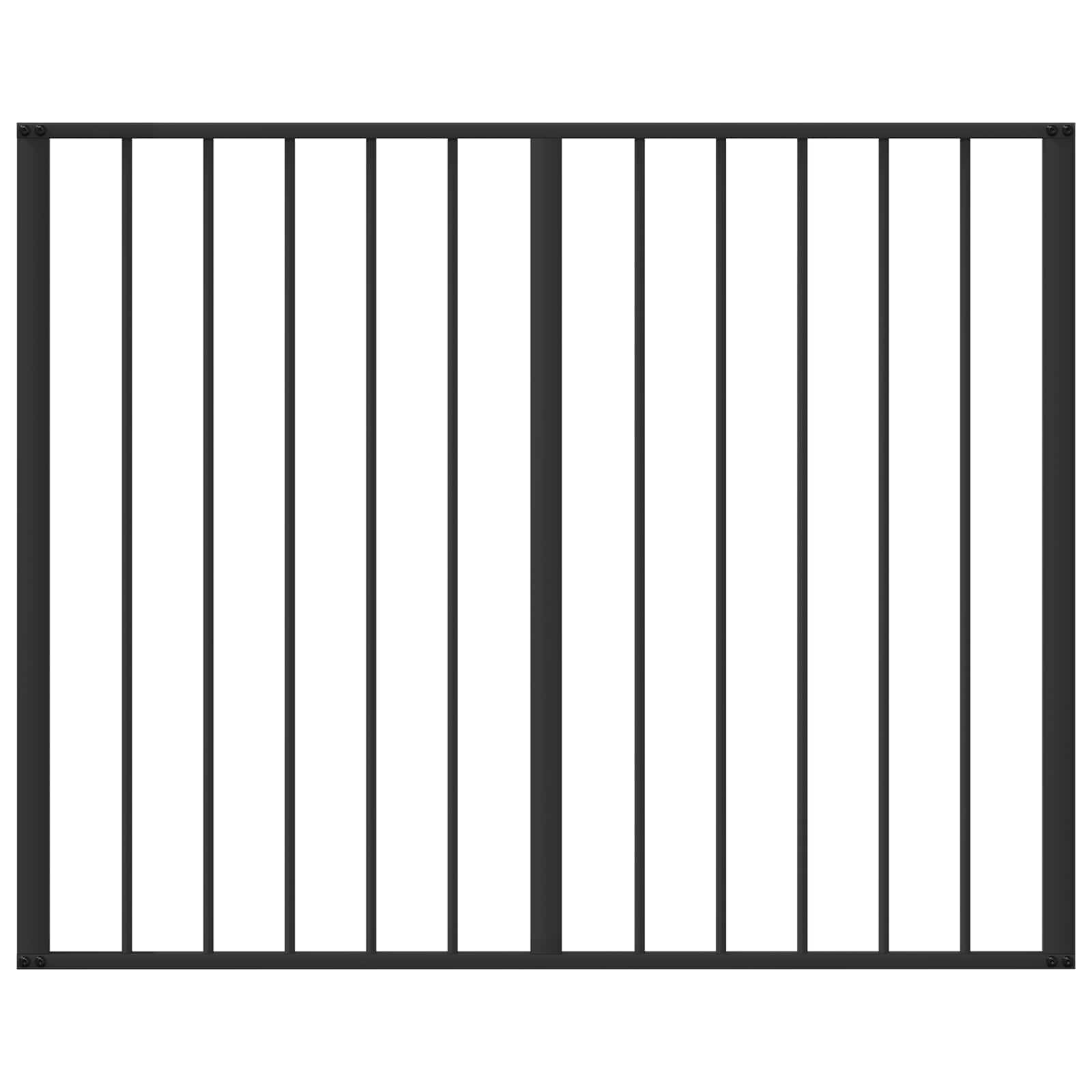 Vrata za pse 2 pcs Crna 100 x 80 cm Cinkani čelik