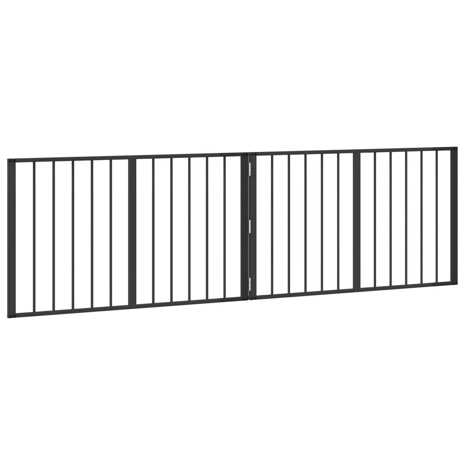 Vrata za pse 2 pcs Crna 100 x 60 cm Cinkani čelik