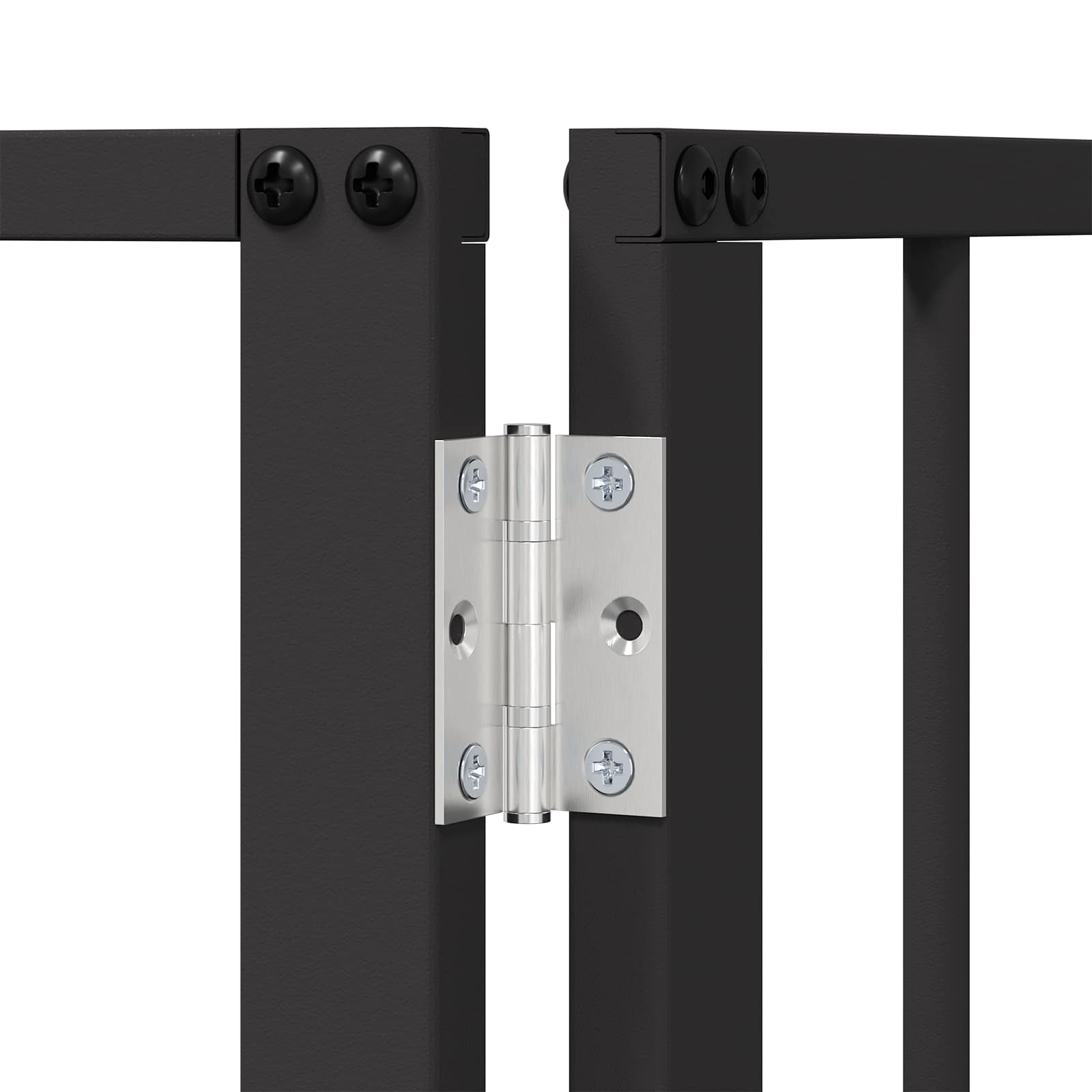 Vrata za pse 6 pcs Crna 100 x 60 cm Cinkani čelik