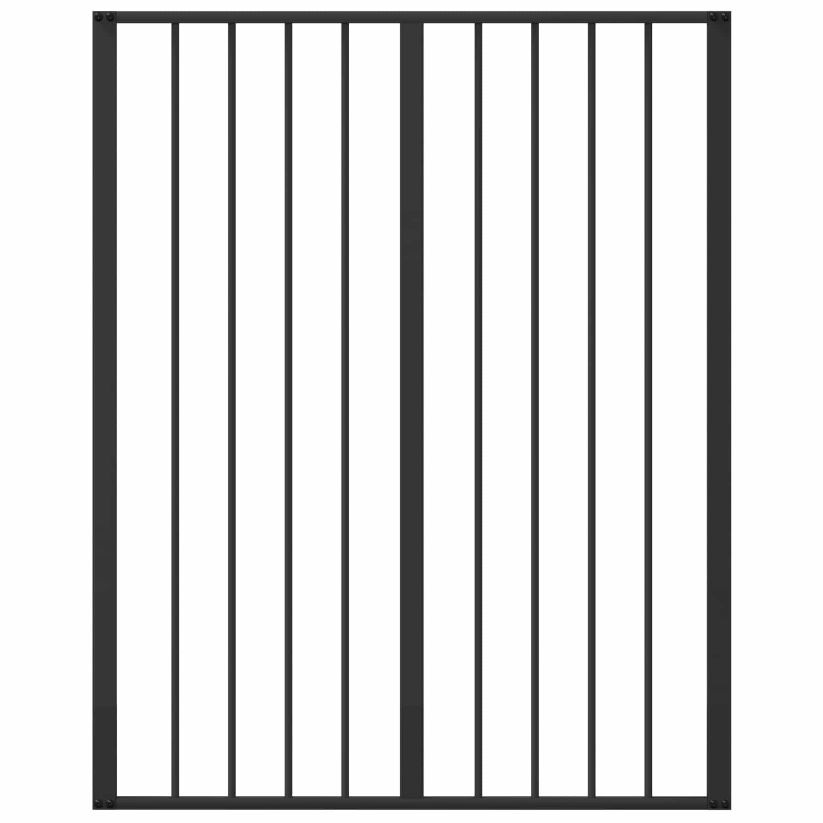 Vrata za pse 8 pcs Crna 80 x 100 cm Cinkani čelik