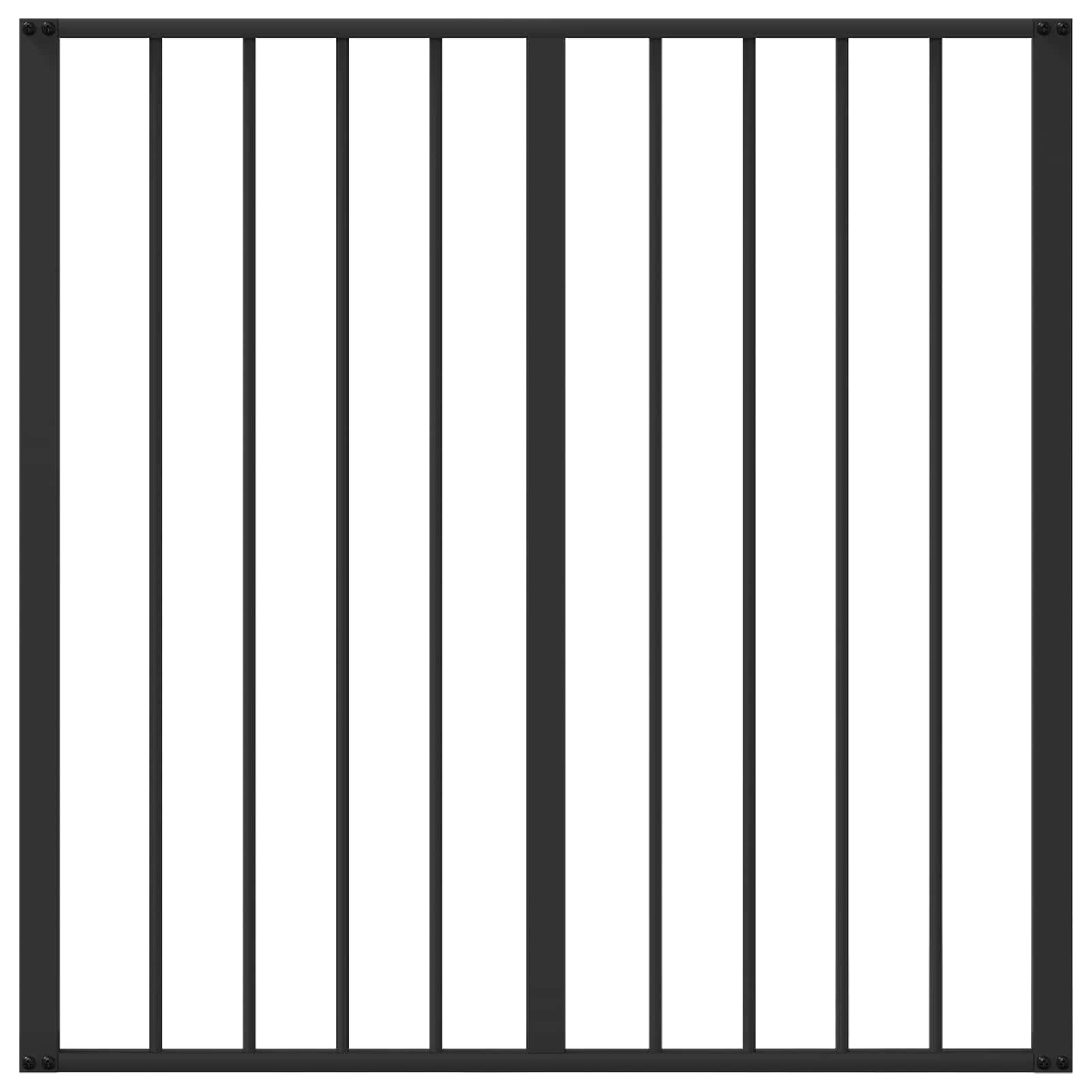 Vrata za pse 4 pcs Crna 80 x 80 cm Cinkani čelik