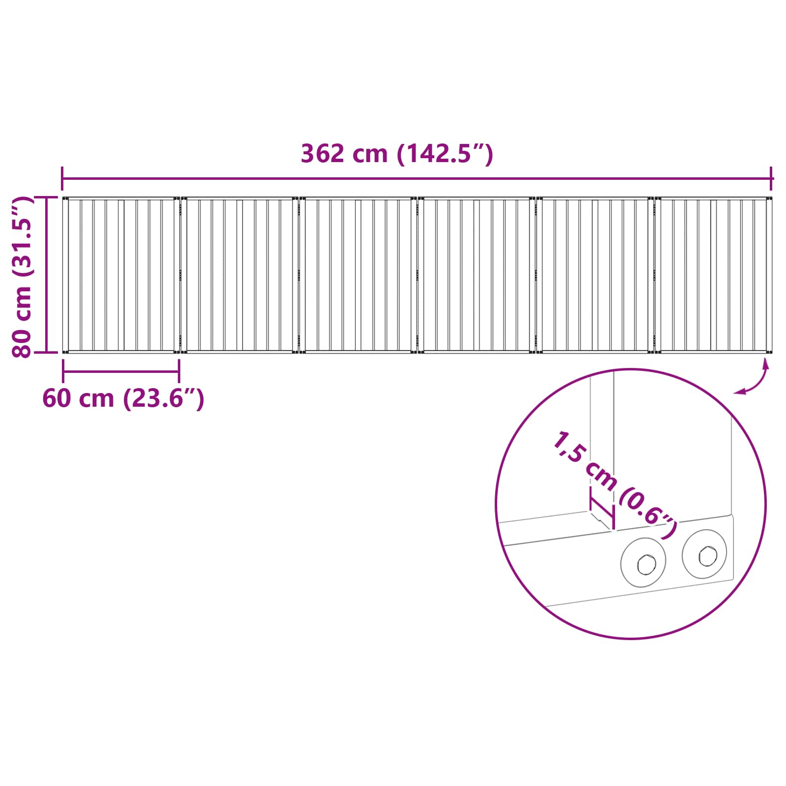 Vrata za pse 6 pcs Crna 60 x 80 cm Cinkani čelik