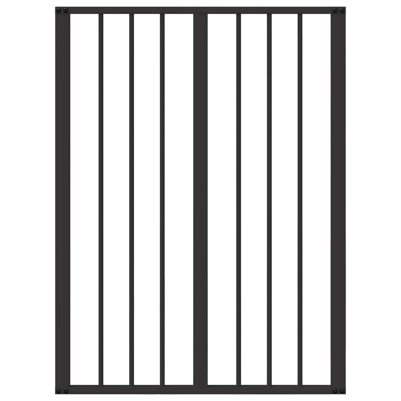 Vrata za pse 10 pcs Crna 60 x 80 cm Cinkani čelik