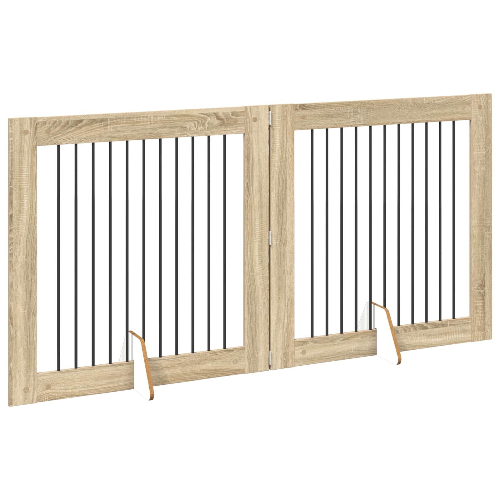 Vrata za pse s postoljem 2 pcs Hrast sonoma 100 x 100 cm