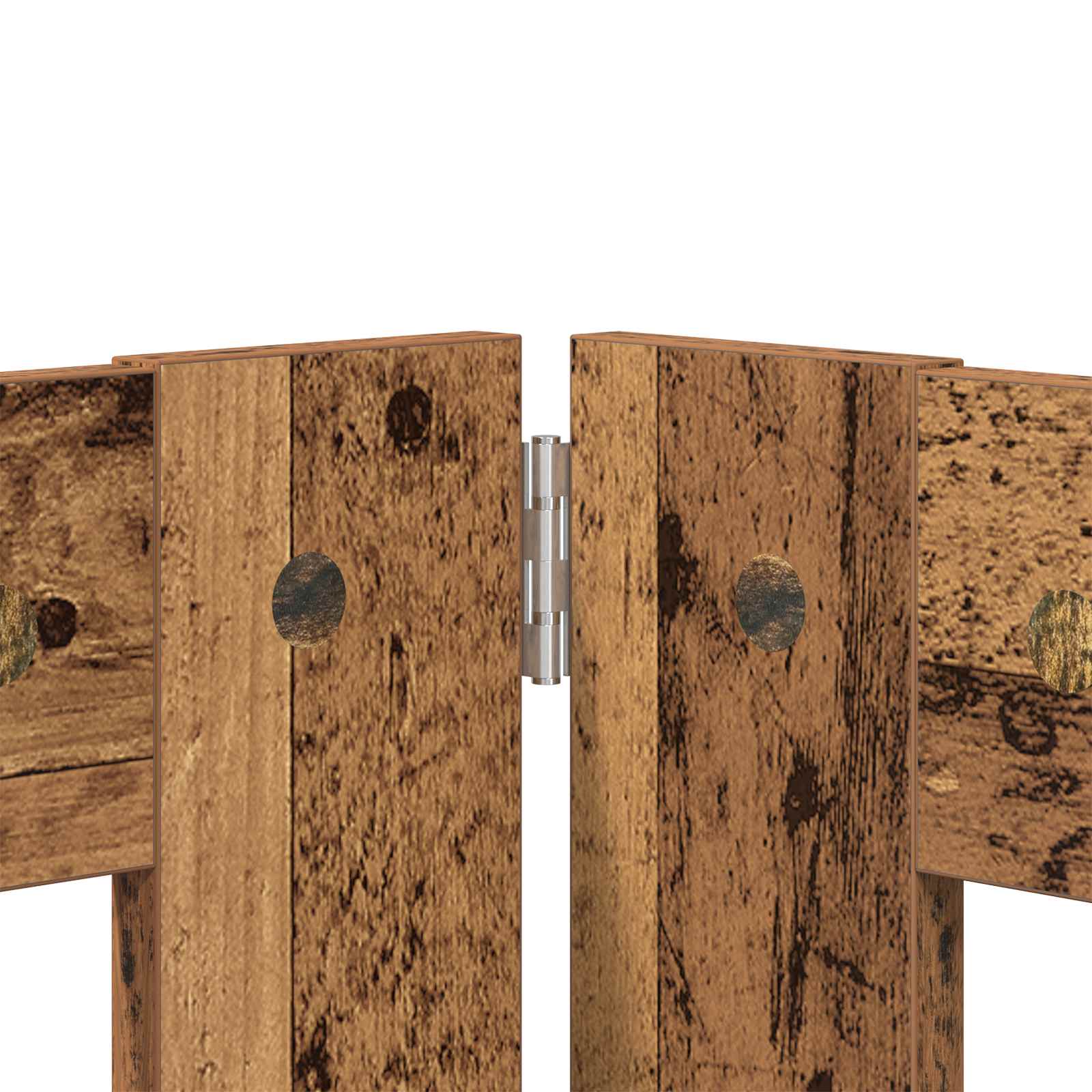 Vrata za pse s postoljem 2 pcs Staro drvo 100 x 100 cm