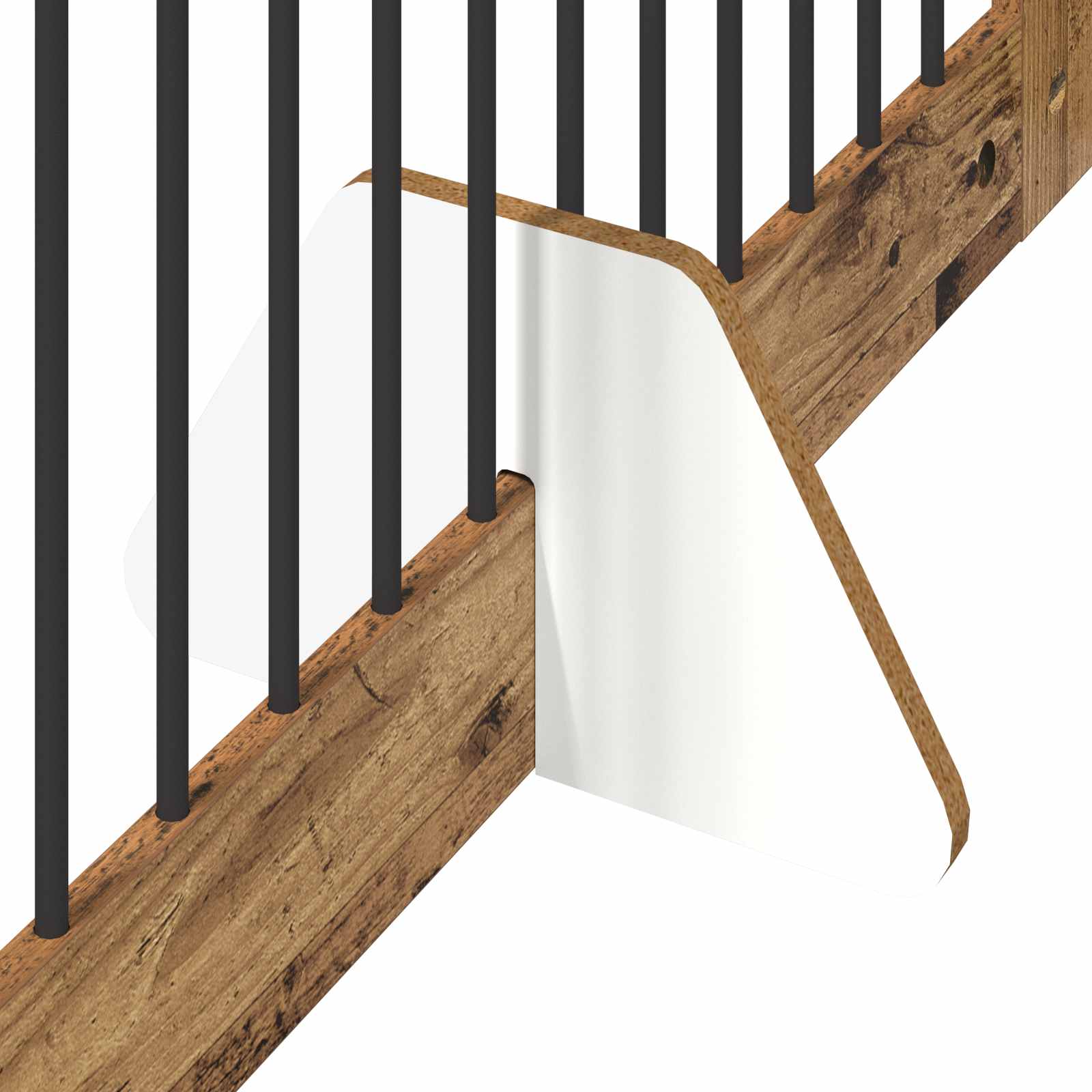 Vrata za pse s postoljem 2 pcs Staro drvo 100 x 100 cm