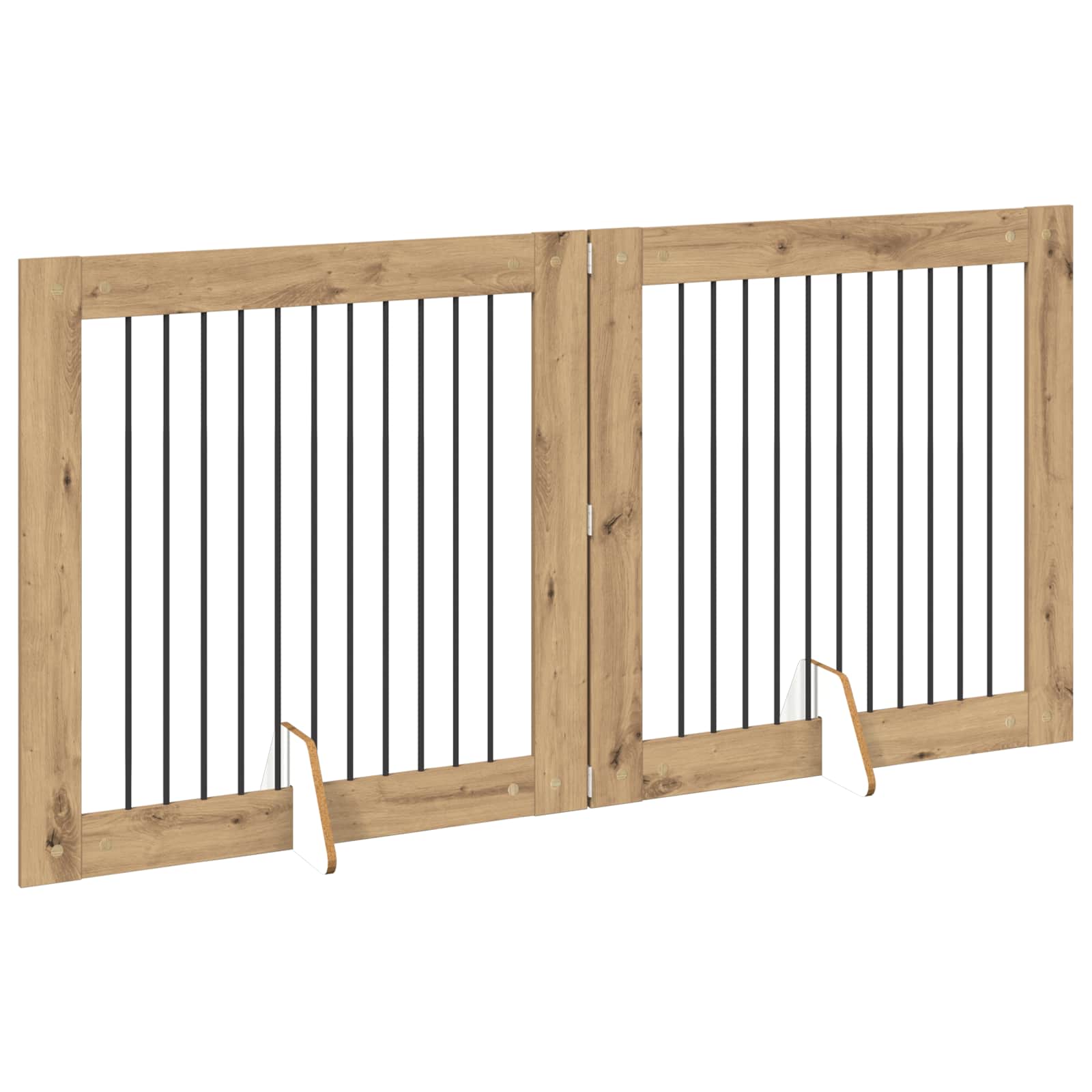 Vrata za pse s postoljem 2 pcs Hrast artisan 100 x 100 cm