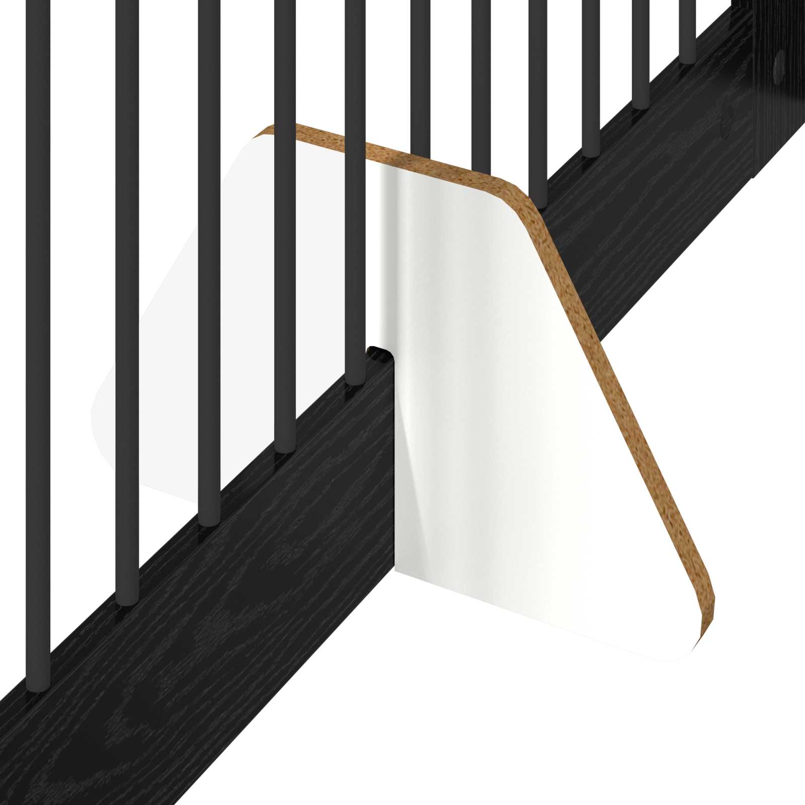 Vrata za pse s postoljem 4 pcs Crni hrast 100 x 100 cm
