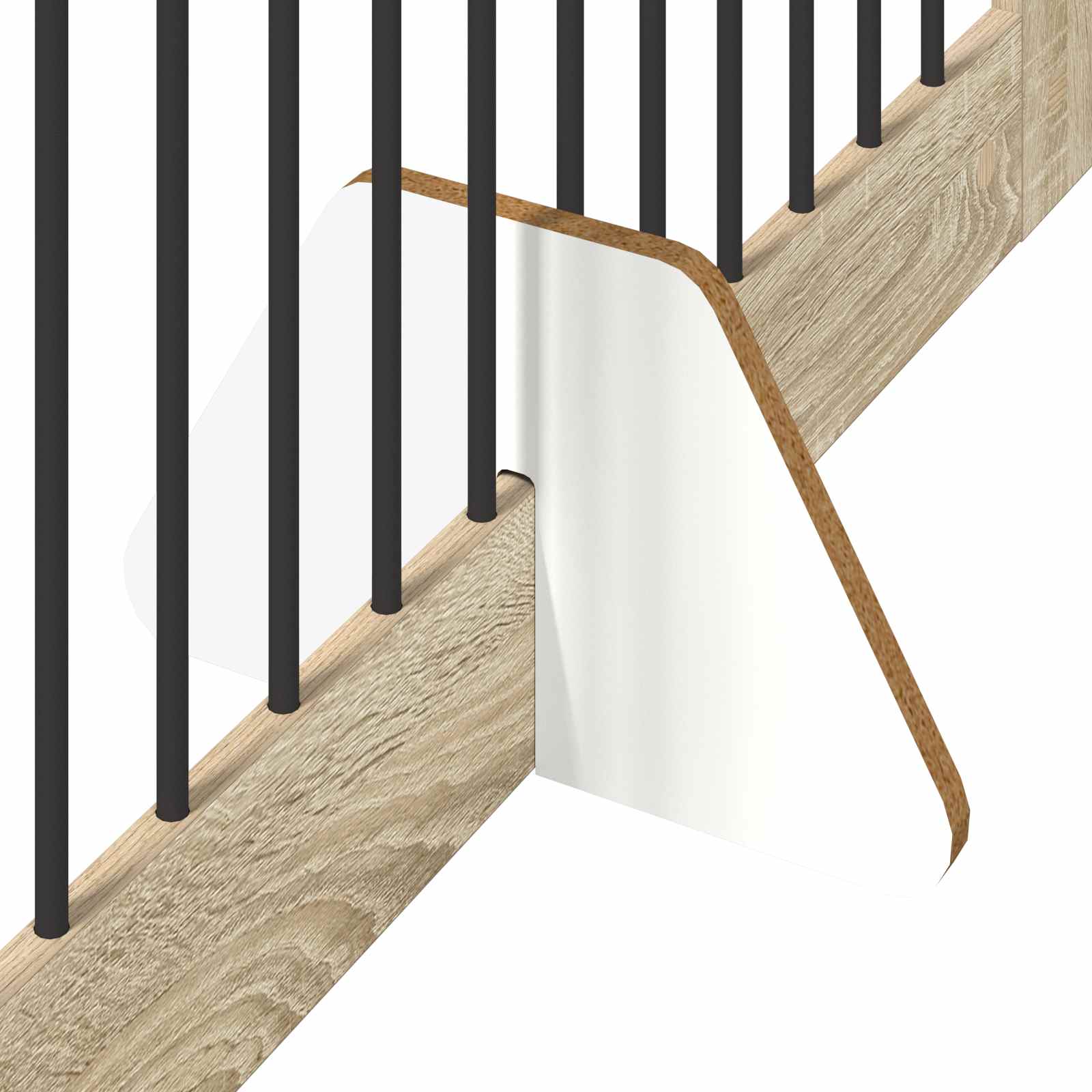 Vrata za pse s postoljem 4 pcs Hrast sonoma 100 x 100 cm