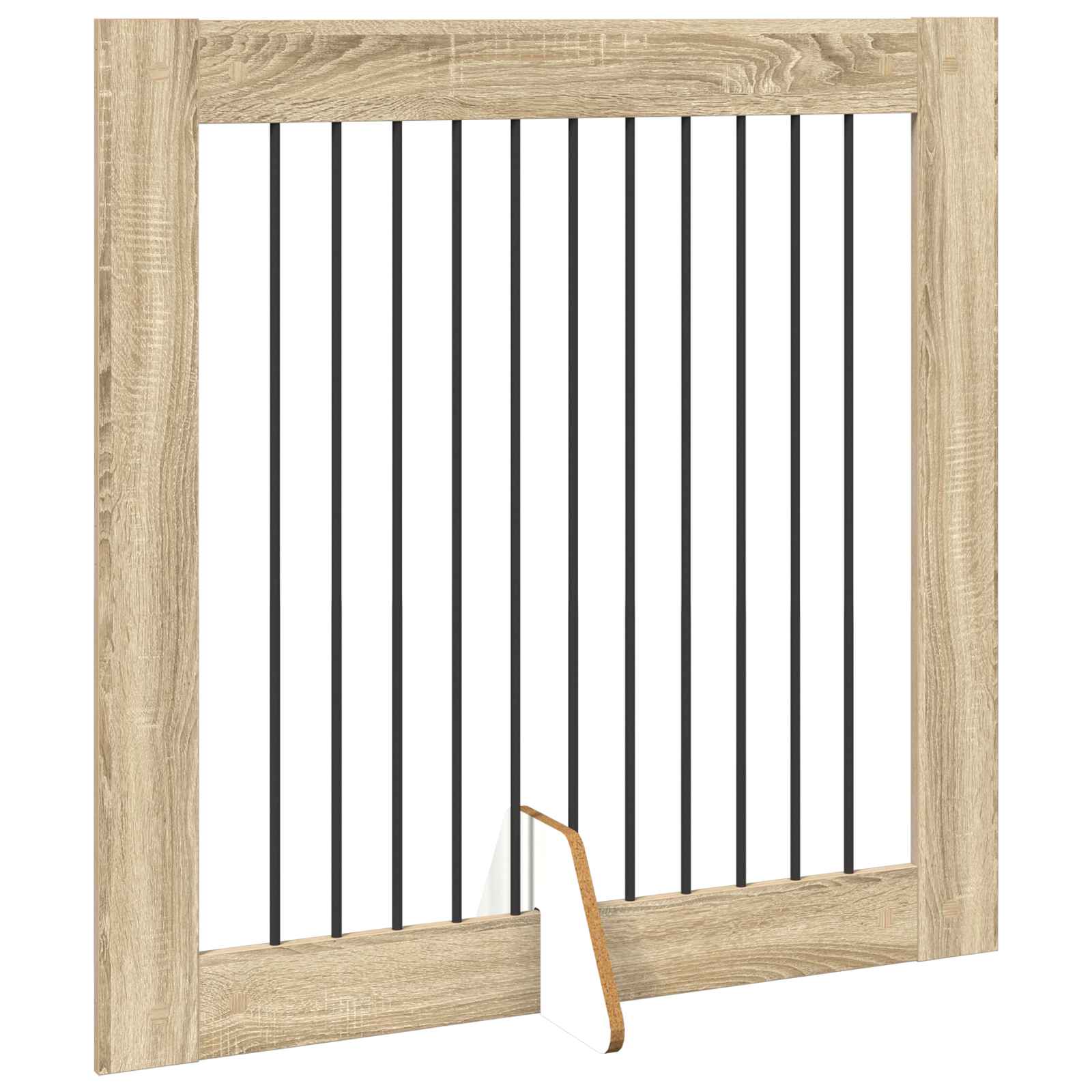 Vrata za pse s postoljem 4 pcs Hrast sonoma 100 x 100 cm