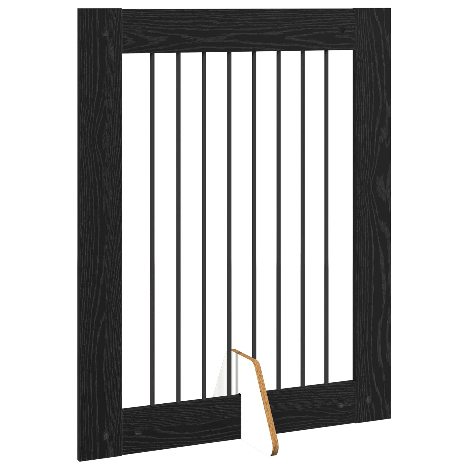 Vrata za pse s postoljem 2 pcs Crni hrast 80 x 100 cm