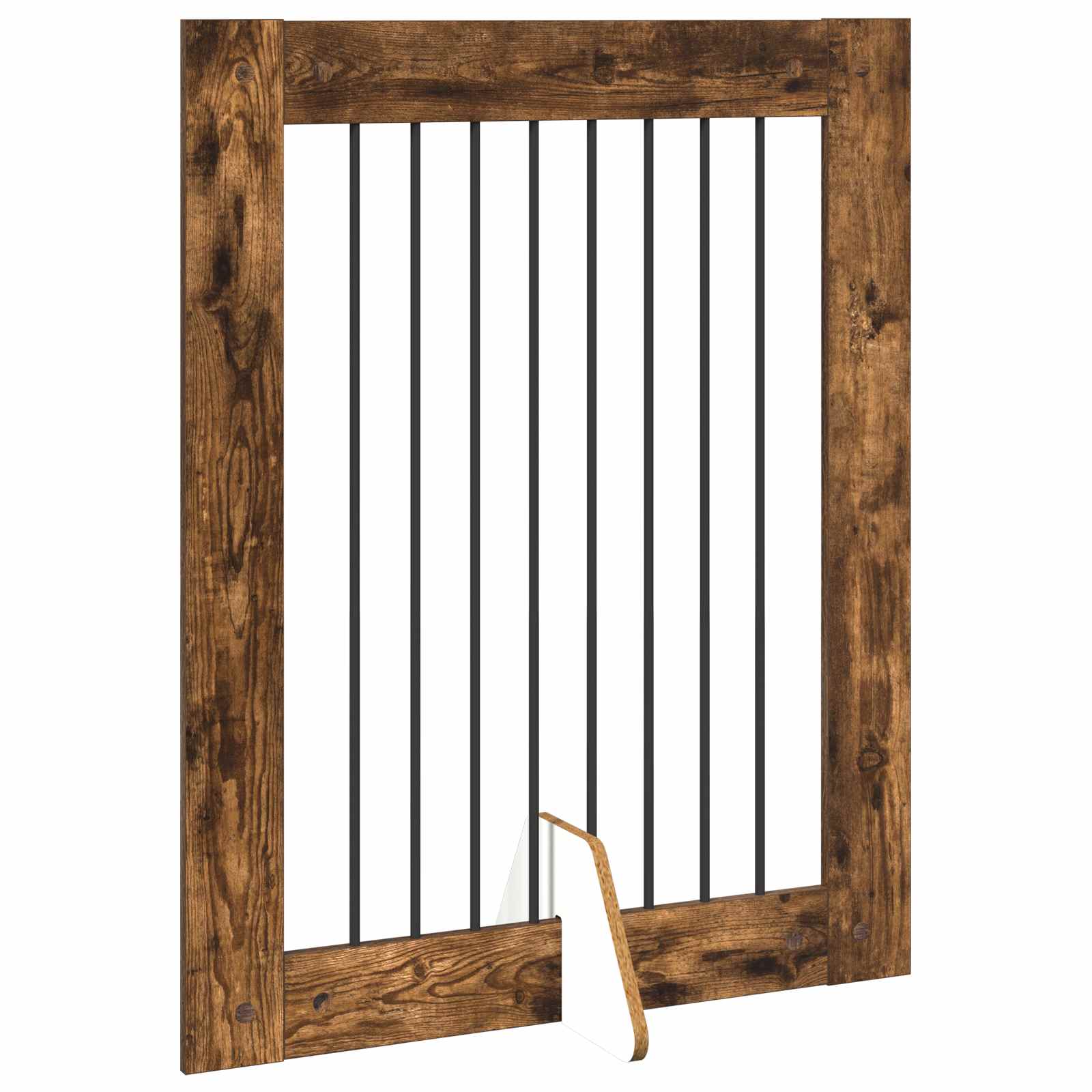 Vrata za pse s postoljem 2 pcs Dimljeni hrast 80 x 100 cm