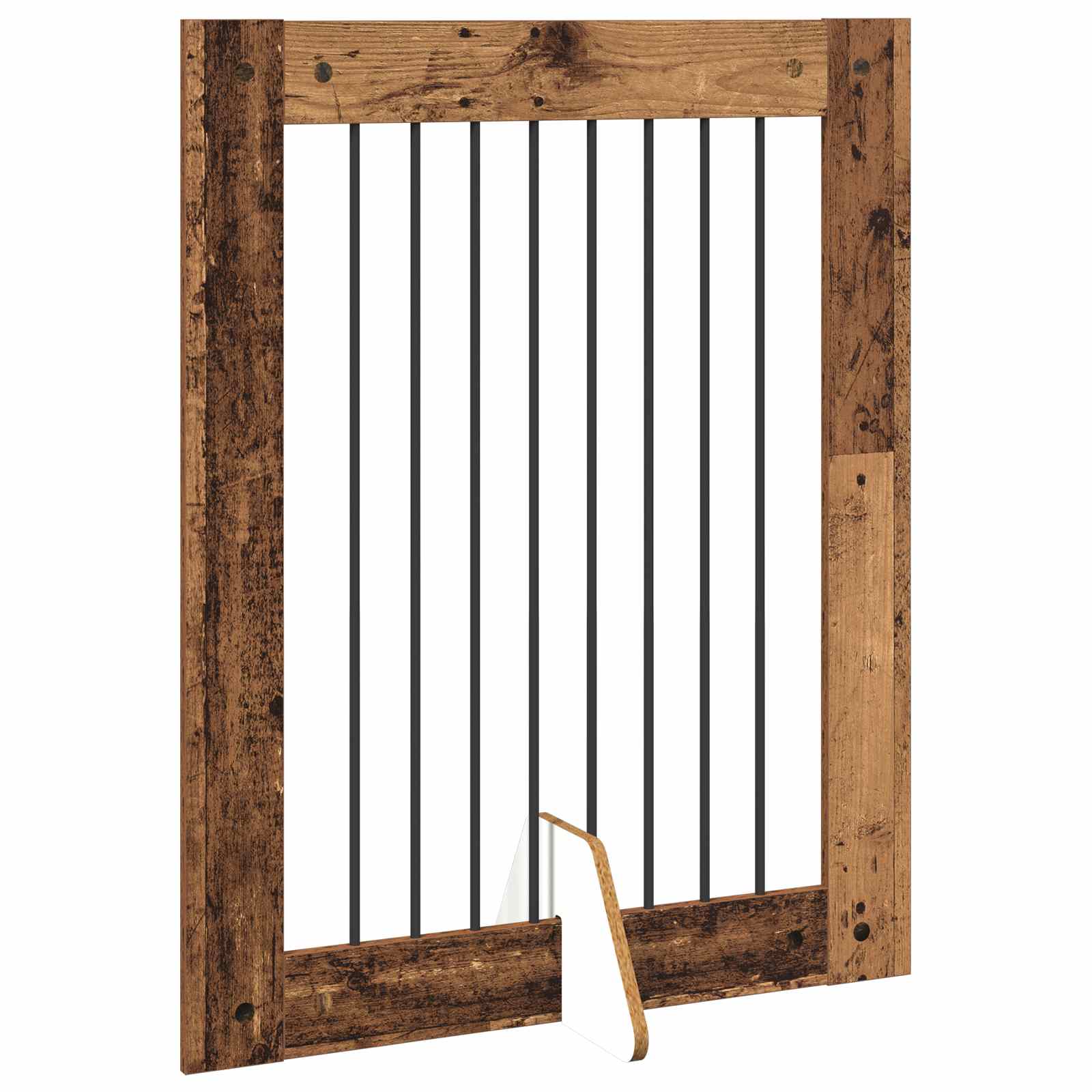 Vrata za pse s postoljem 2 pcs Staro drvo 80 x 100 cm