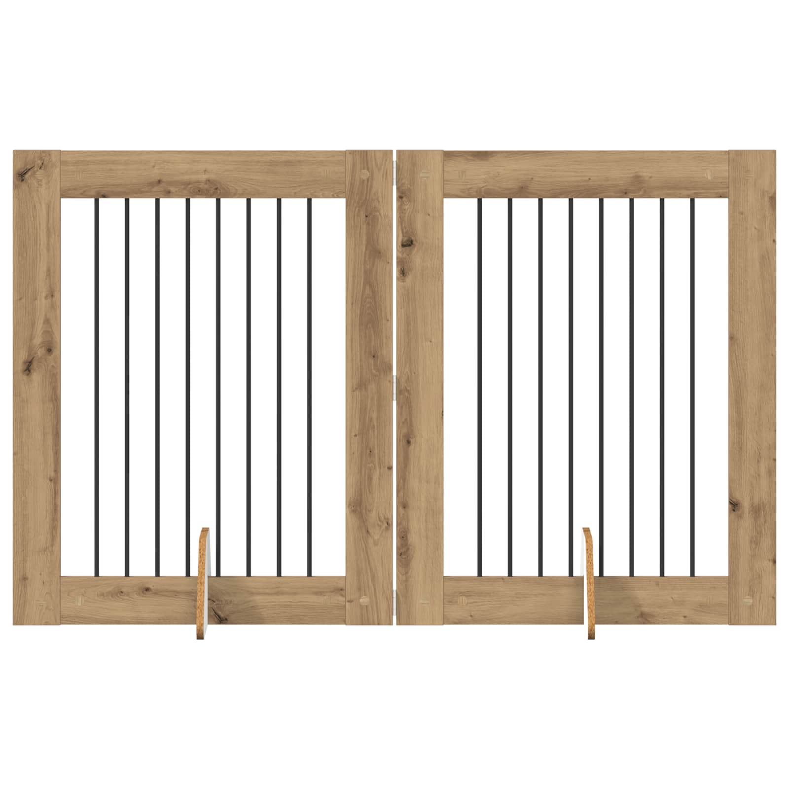 Vrata za pse s postoljem 2 pcs Hrast artisan 80 x 100 cm