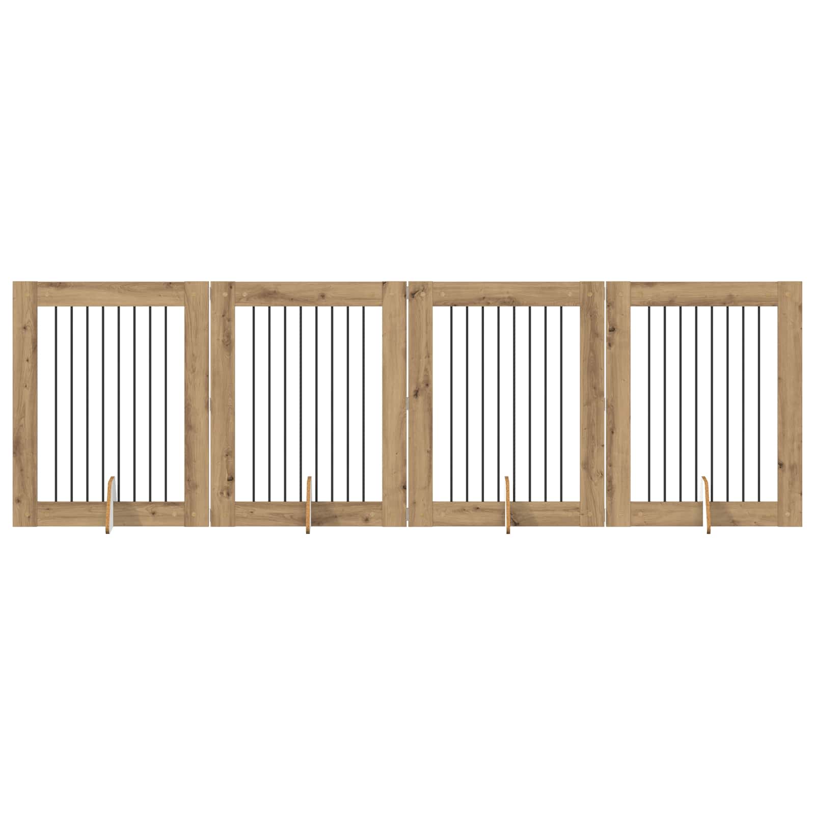 Vrata za pse s postoljem 4 pcs Hrast artisan 80 x 100 cm