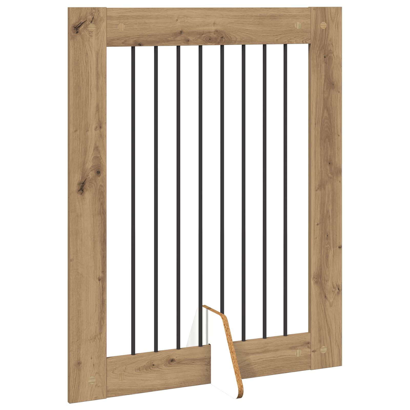 Vrata za pse s postoljem 4 pcs Hrast artisan 80 x 100 cm