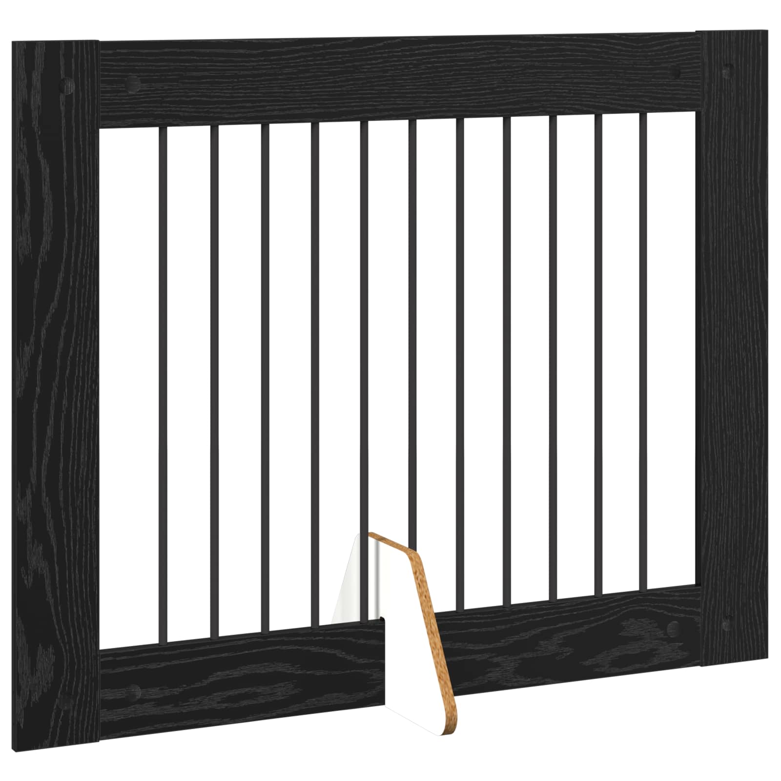 Vrata za pse s postoljem 2 pcs Crni hrast 100 x 80 cm