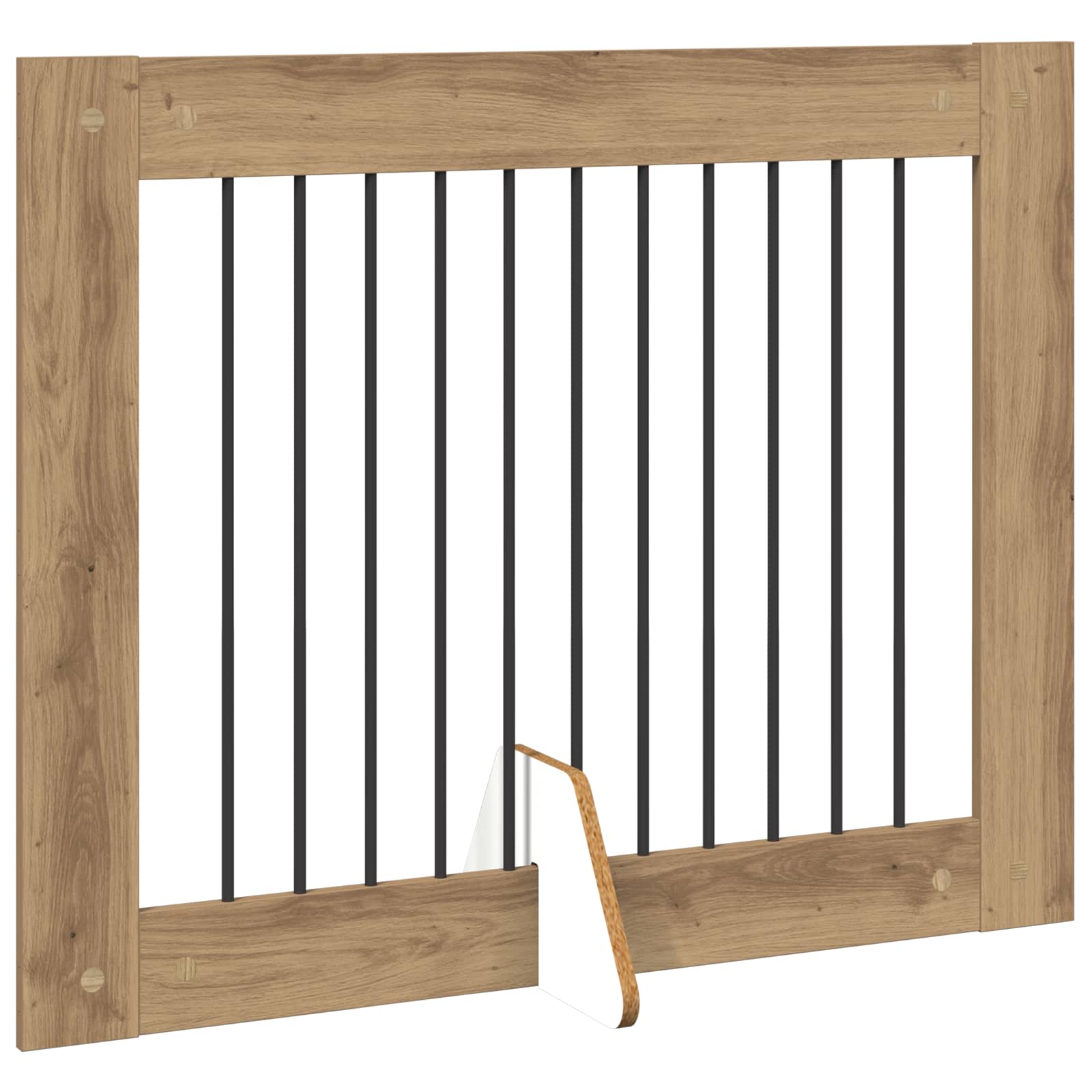 Vrata za pse s postoljem 4 pcs Hrast artisan 100 x 80 cm