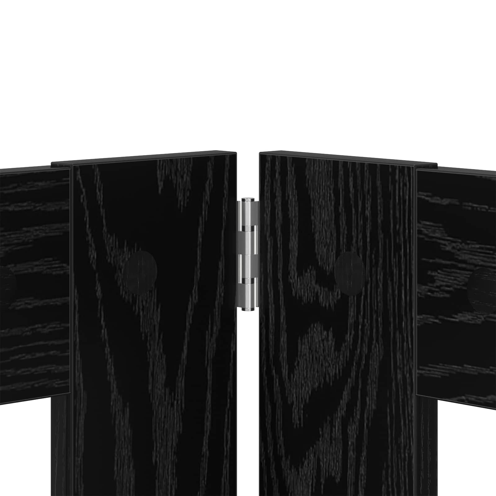Vrata za pse s postoljem 2 pcs Crni hrast 80 x 80 cm
