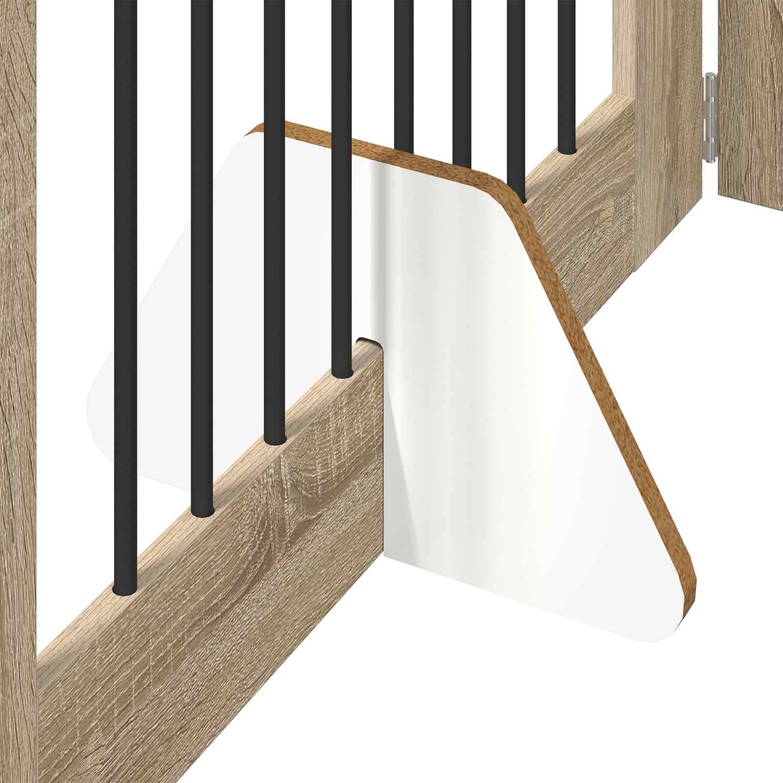 Vrata za pse s postoljem 2 pcs Hrast sonoma 80 x 80 cm
