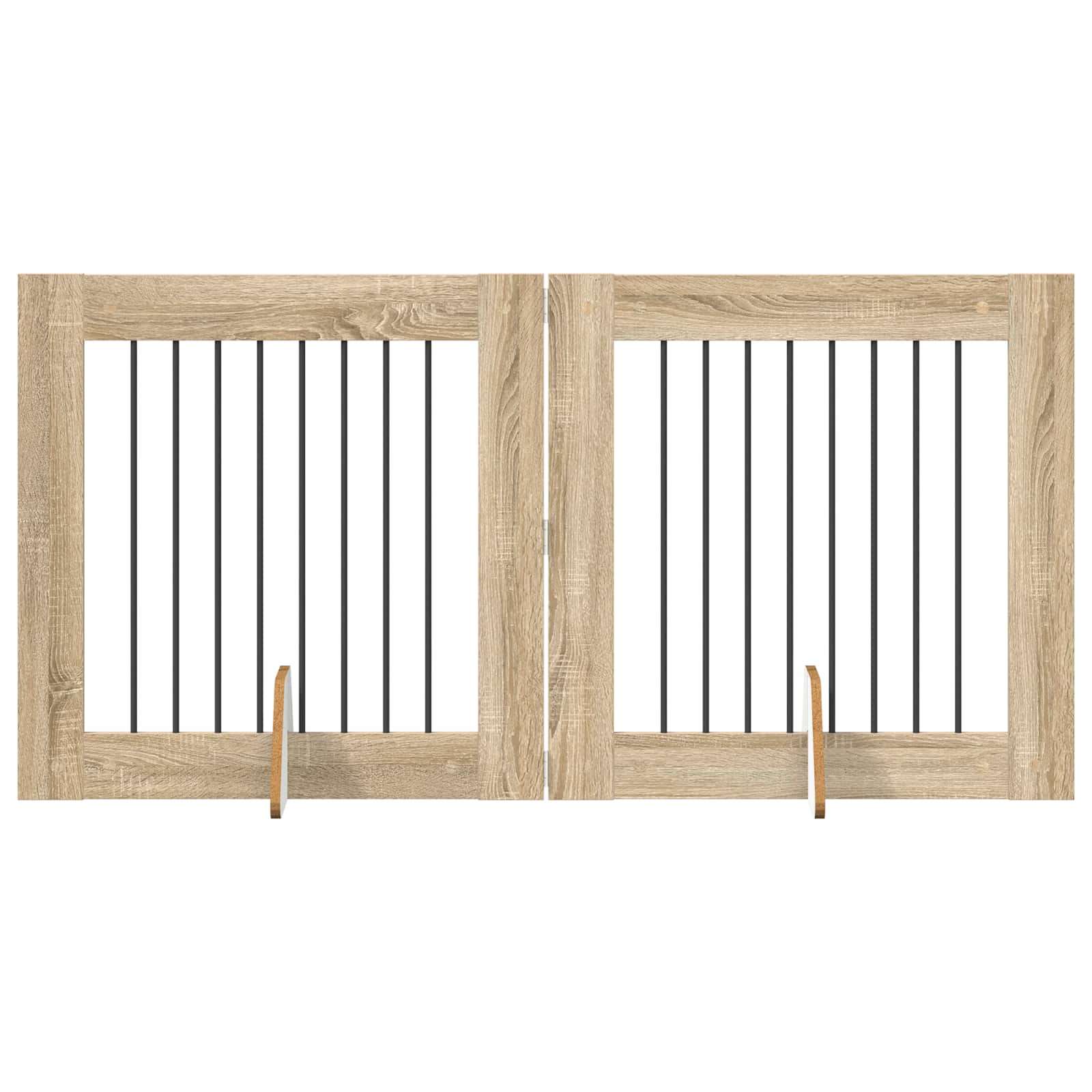 Vrata za pse s postoljem 2 pcs Hrast sonoma 80 x 80 cm