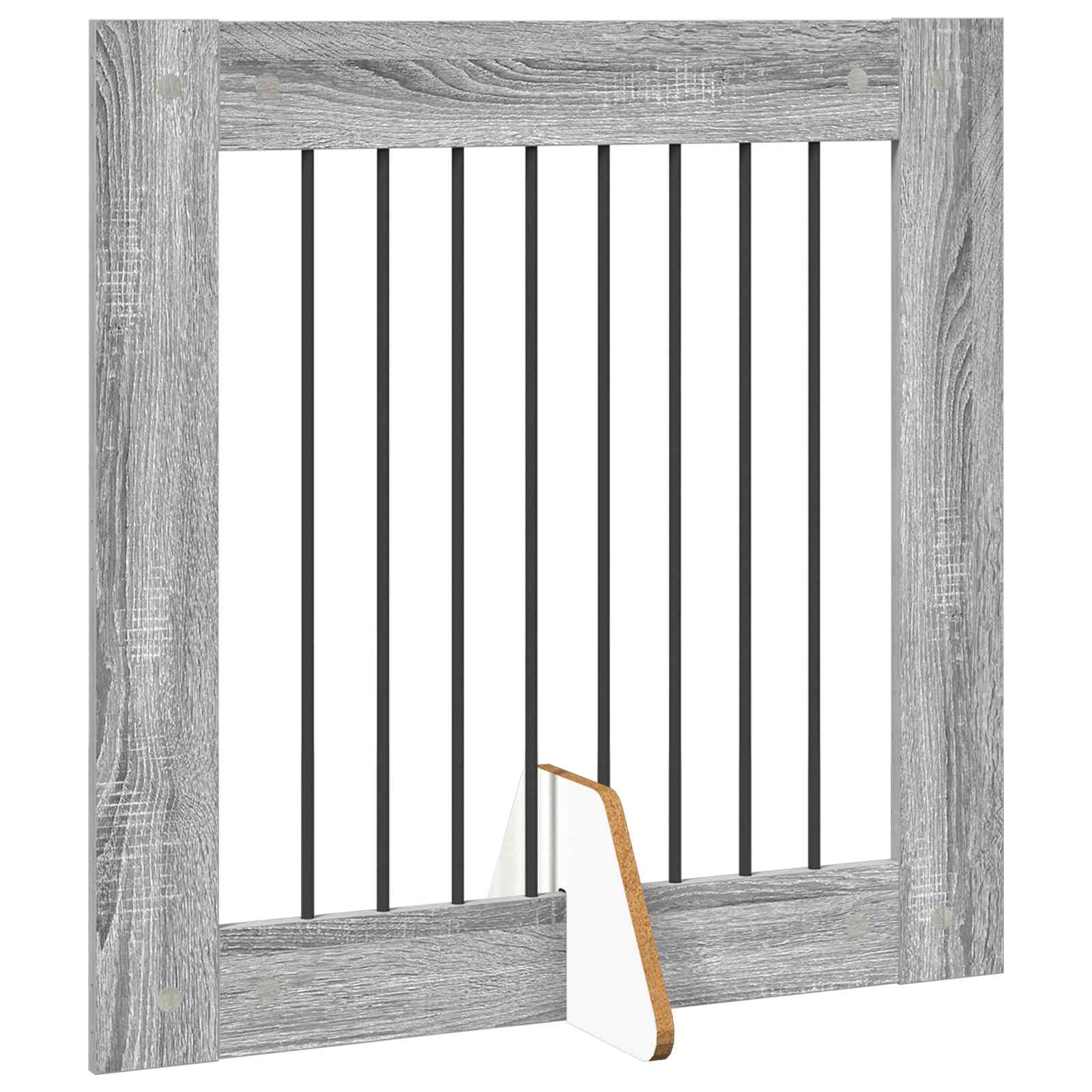 Vrata za pse s postoljem 2 pcs Siva sonoma 80 x 80 cm