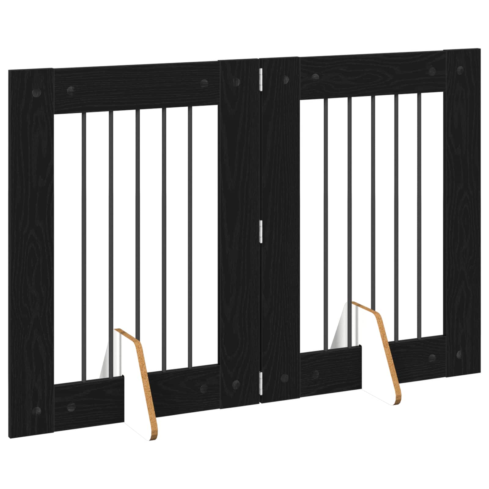 Vrata za pse s postoljem 2 pcs Crni hrast 60 x 80 cm
