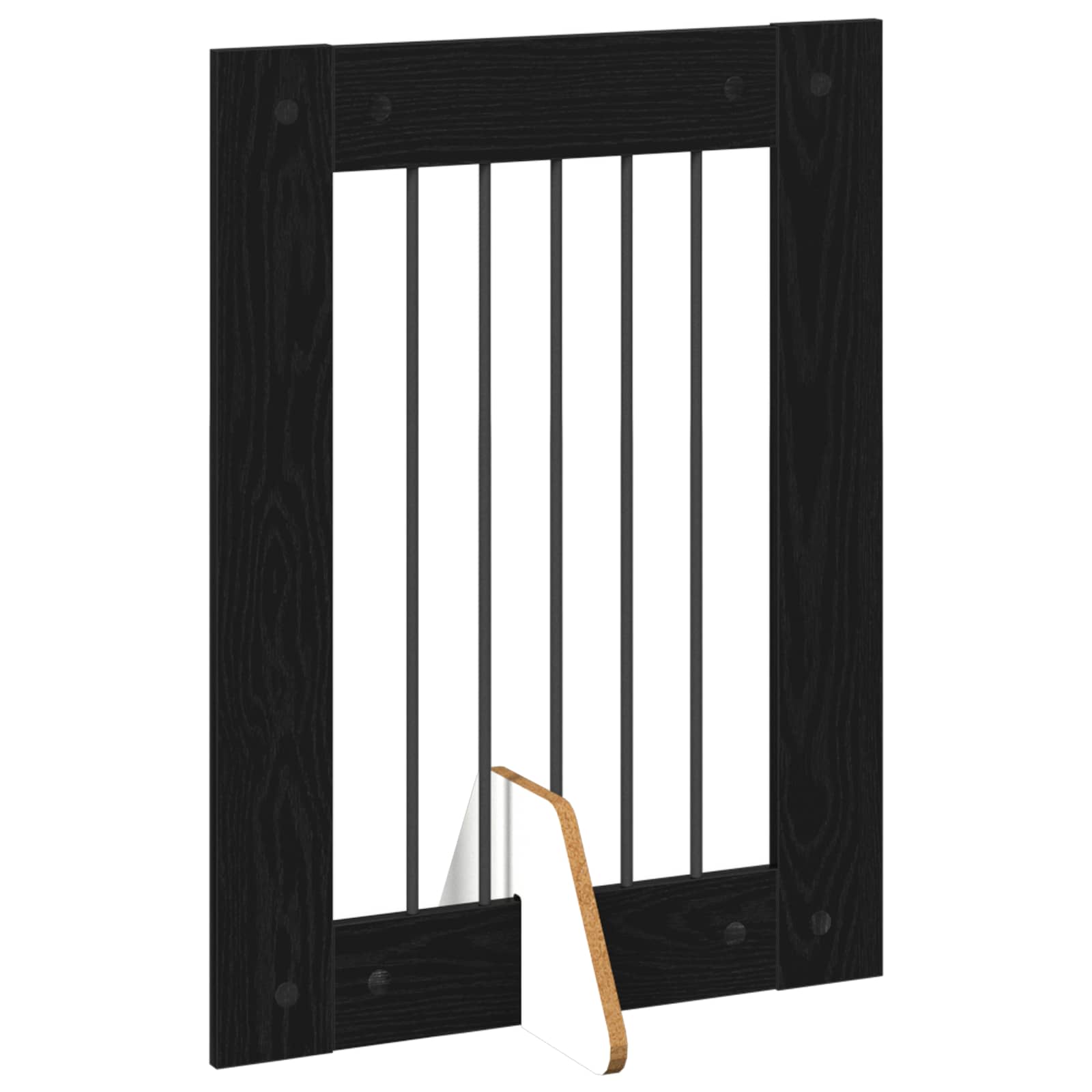 Vrata za pse s postoljem 2 pcs Crni hrast 60 x 80 cm