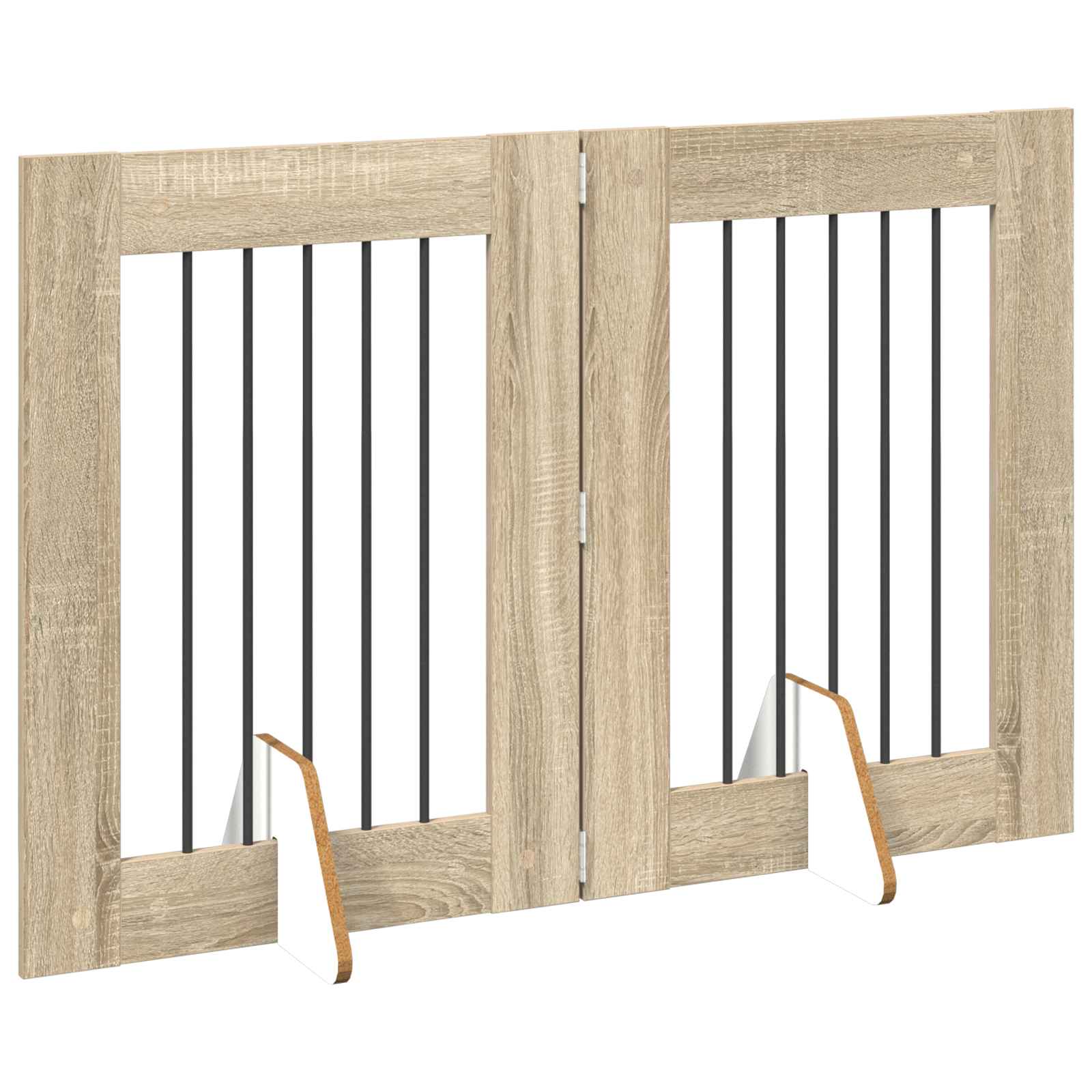 Vrata za pse s postoljem 2 pcs Hrast sonoma 60 x 80 cm