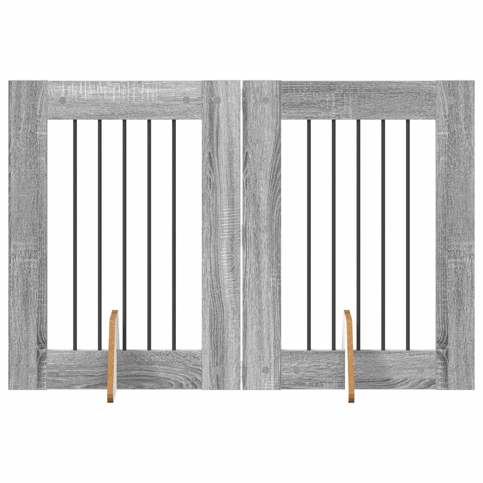 Vrata za pse s postoljem 2 pcs Siva sonoma 60 x 80 cm