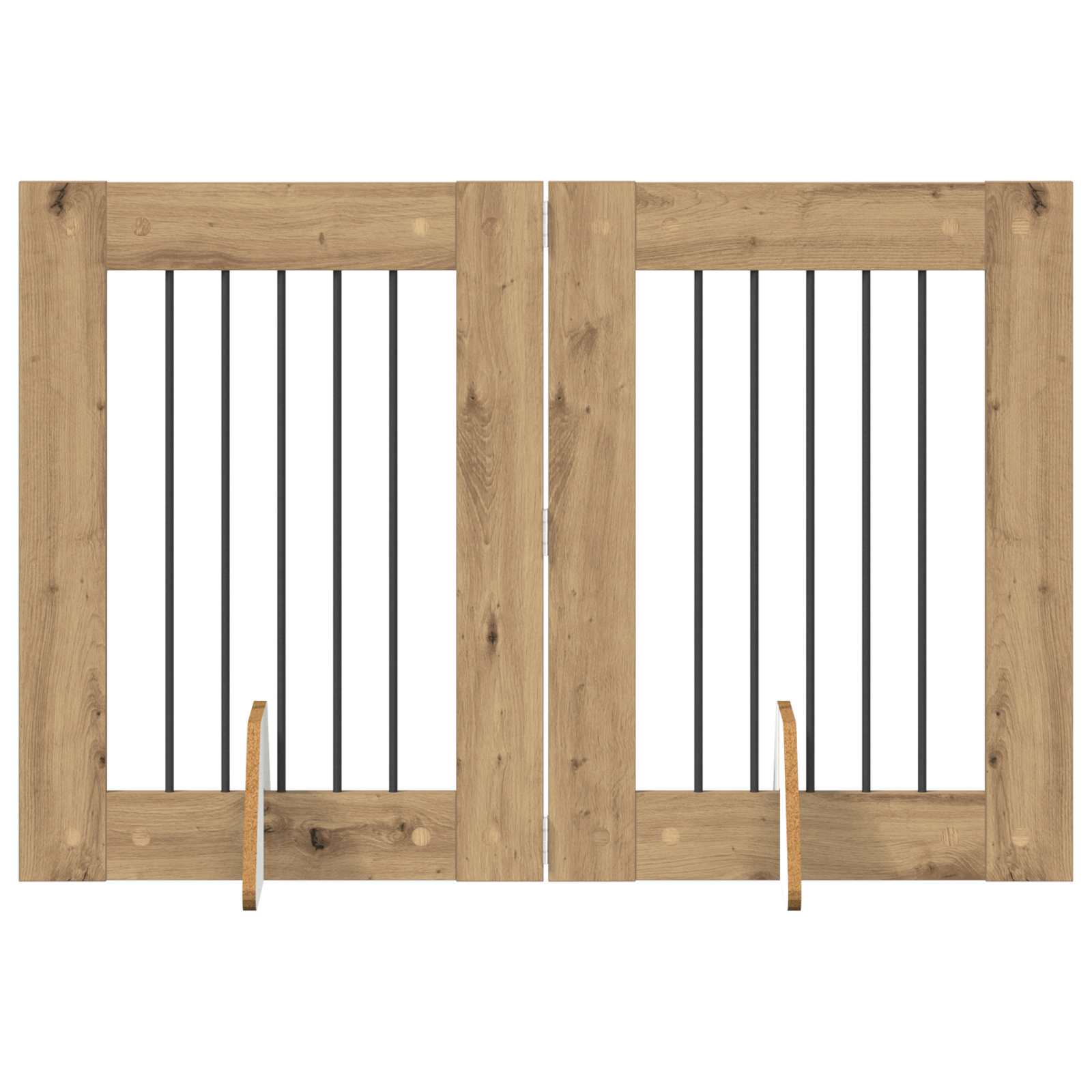 Vrata za pse s postoljem 2 pcs Hrast artisan 60 x 80 cm