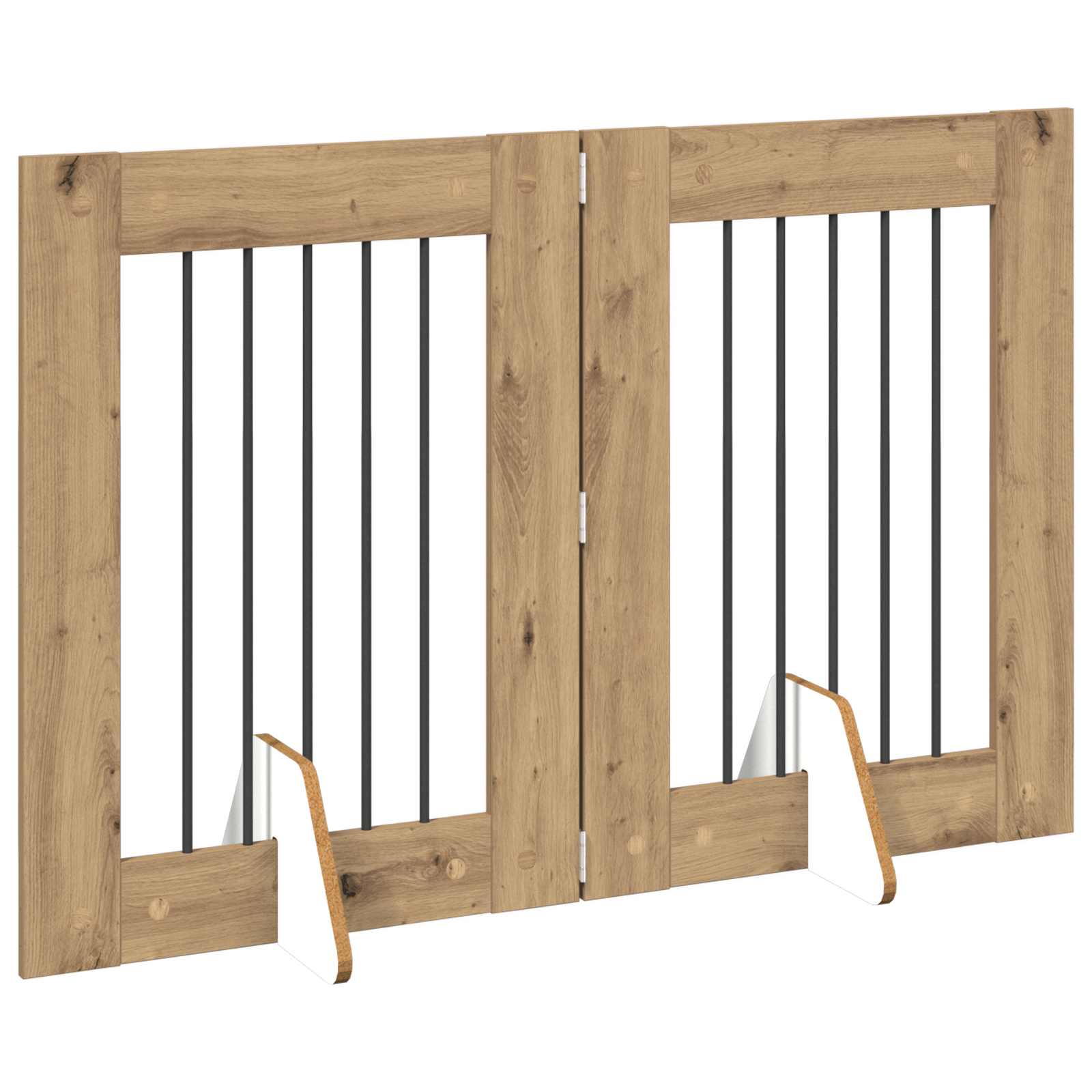 Vrata za pse s postoljem 2 pcs Hrast artisan 60 x 80 cm