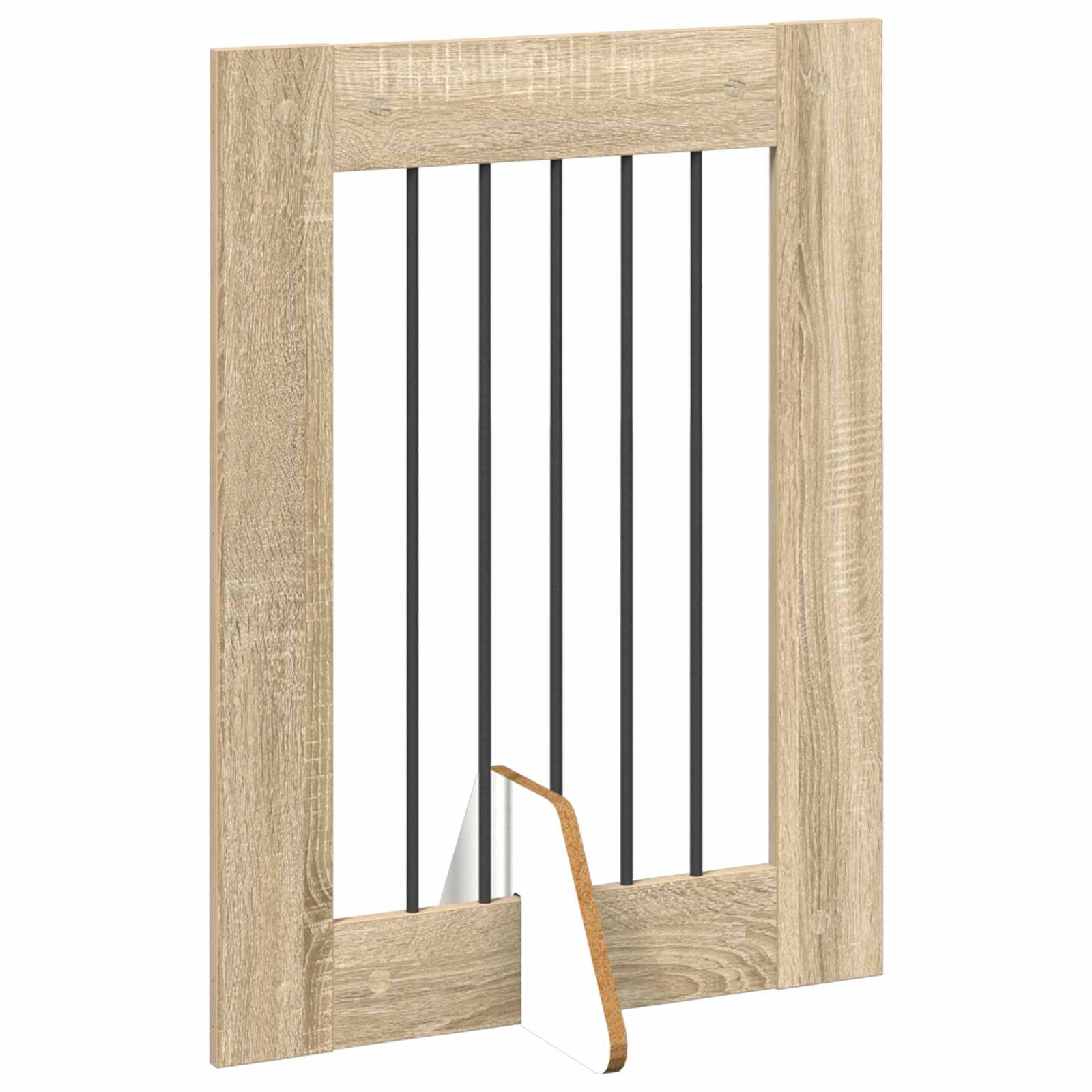 Vrata za pse s postoljem 4 pcs Hrast sonoma 60 x 80 cm