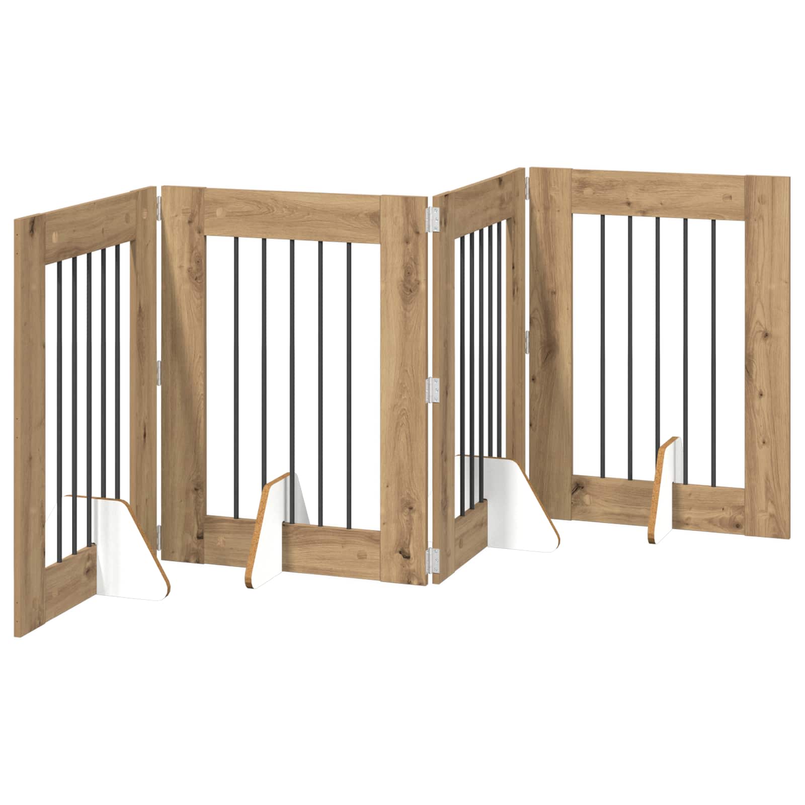 Vrata za pse s postoljem 4 pcs Hrast artisan 60 x 80 cm